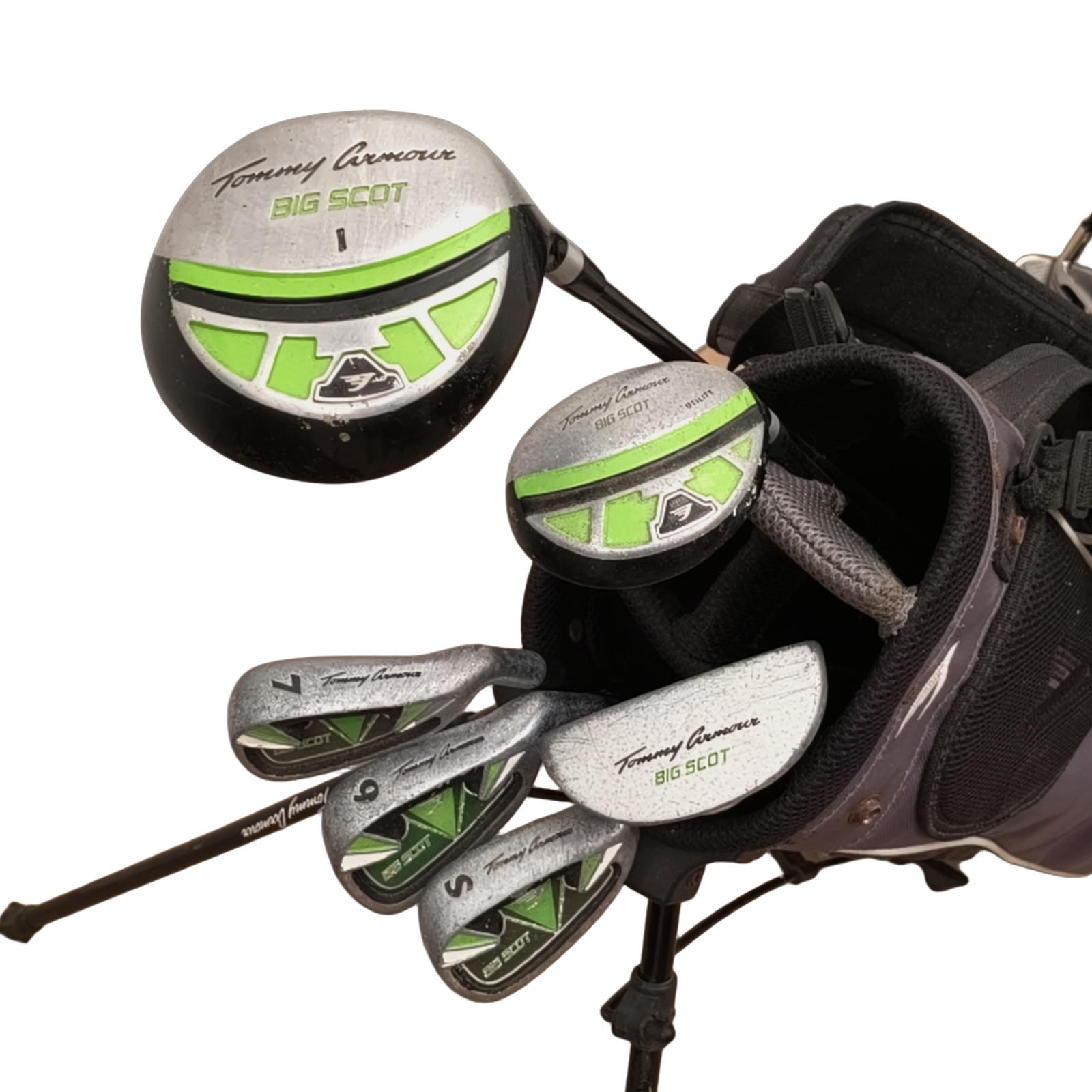 Tommy Armour Big Scot Komplet Sæt Med Bag / 7+9+SW / Flex Junior  / Grafit [model:birefnet-general] [bg:handrolled]