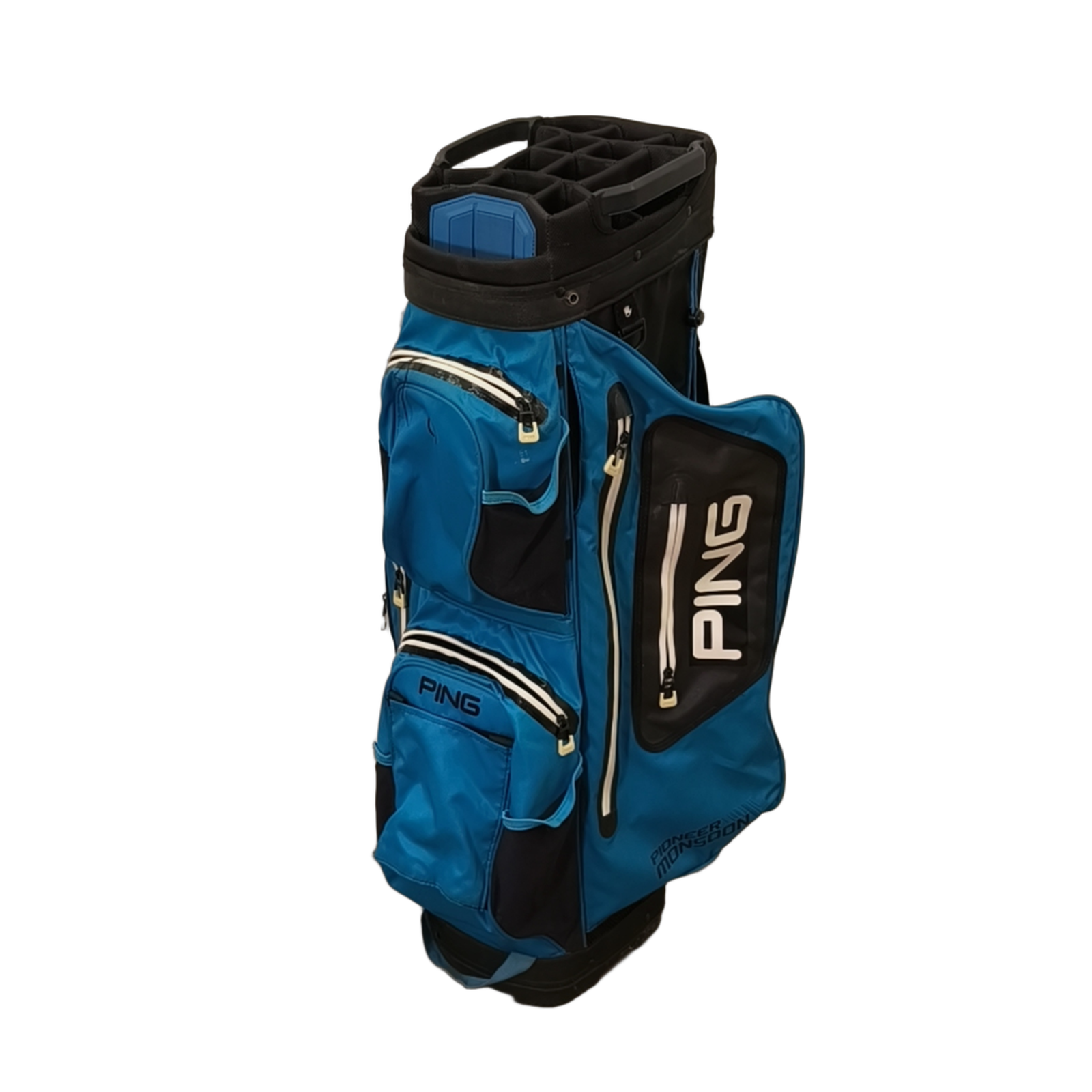 PING Pioneer Monsoon Golf Bag / 14-Rum / Blå [model:birefnet-general] [bg:handrolled]
