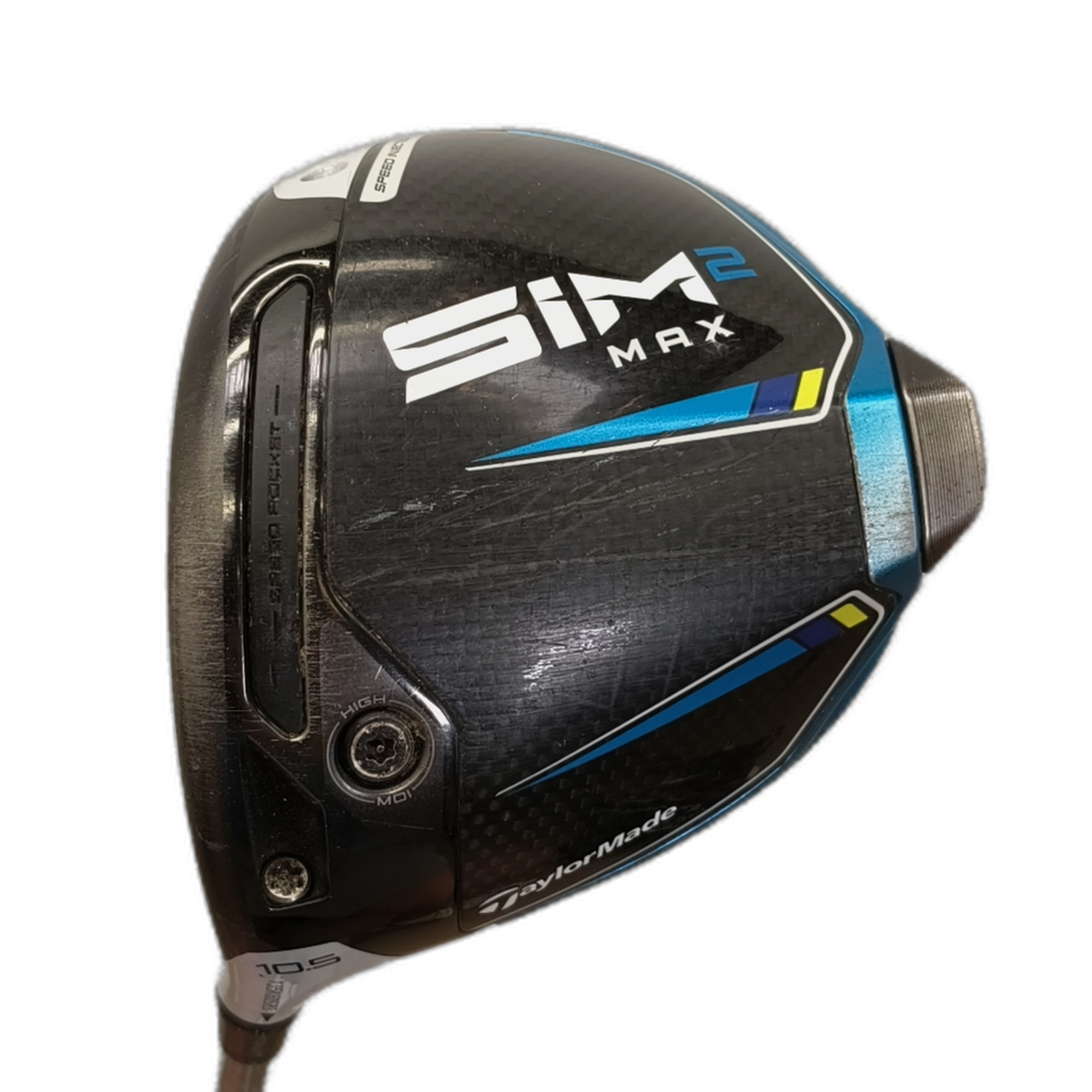 Venstre TaylorMade Sim 2 Max Driver / Flex Regular / Loft 10.5 [model:silueta] [bg:handrolled]