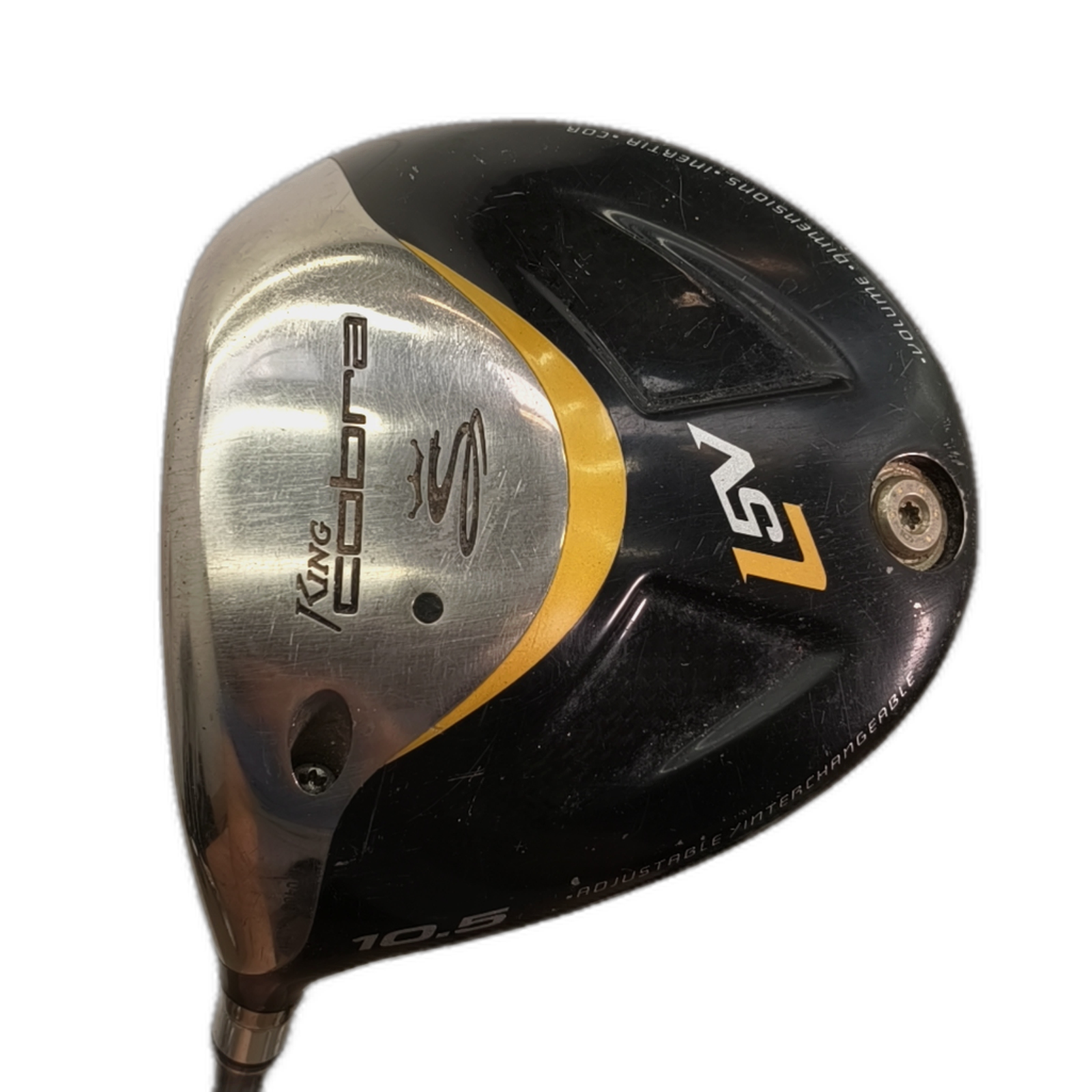 Venstre Cobra L5V Driver / Flex Regular / Loft 10.5 [model:silueta] [bg:handrolled]