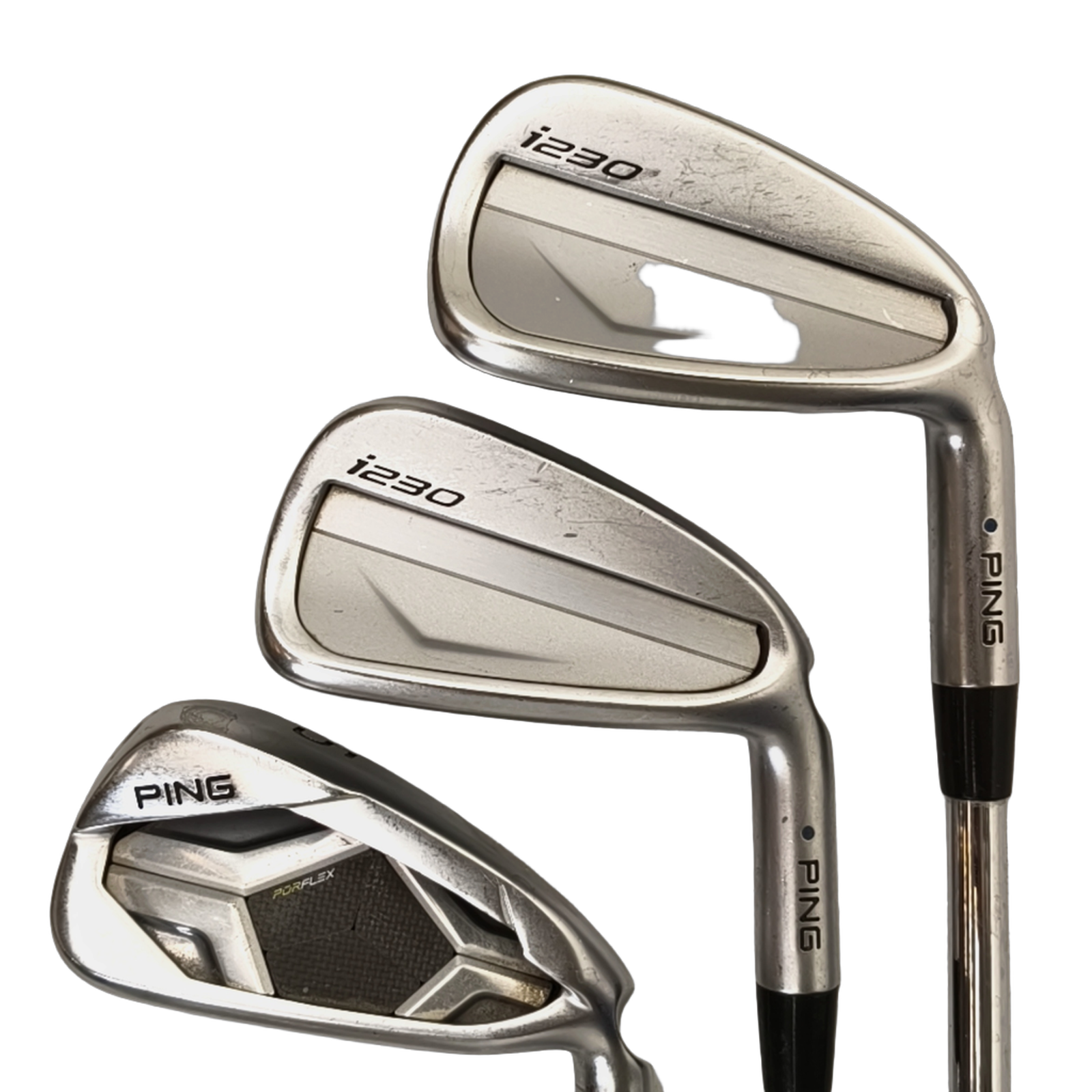 PING G430 / I230 Jernsæt / 5-PW / Flex Stiff / SteelFiber [model:birefnet-general] [bg:handrolled]