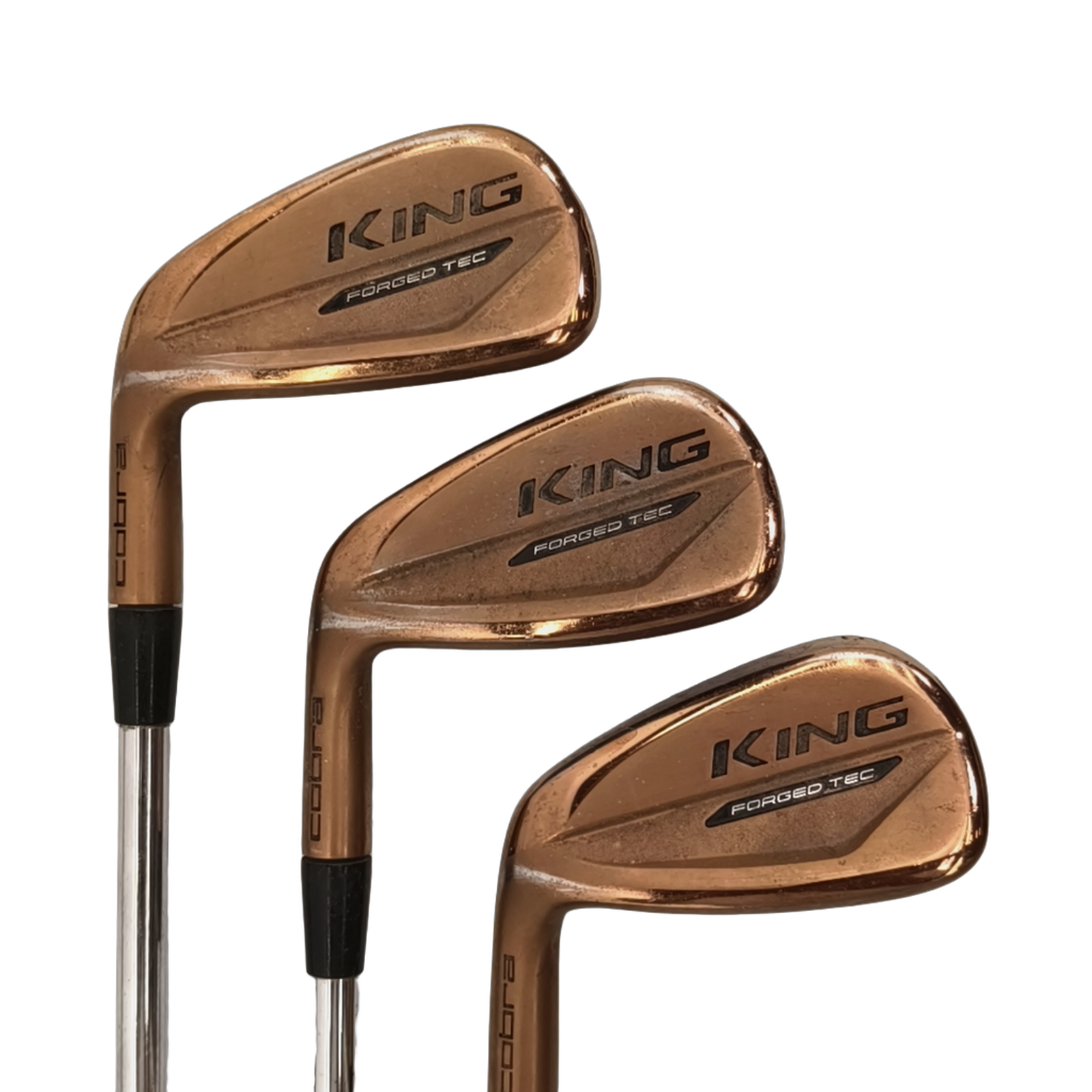 Venstre Cobra Forged Tec Copper Jernsæt / 4-PW / Flex Regular / Stål [model:birefnet-general] [bg:handrolled]