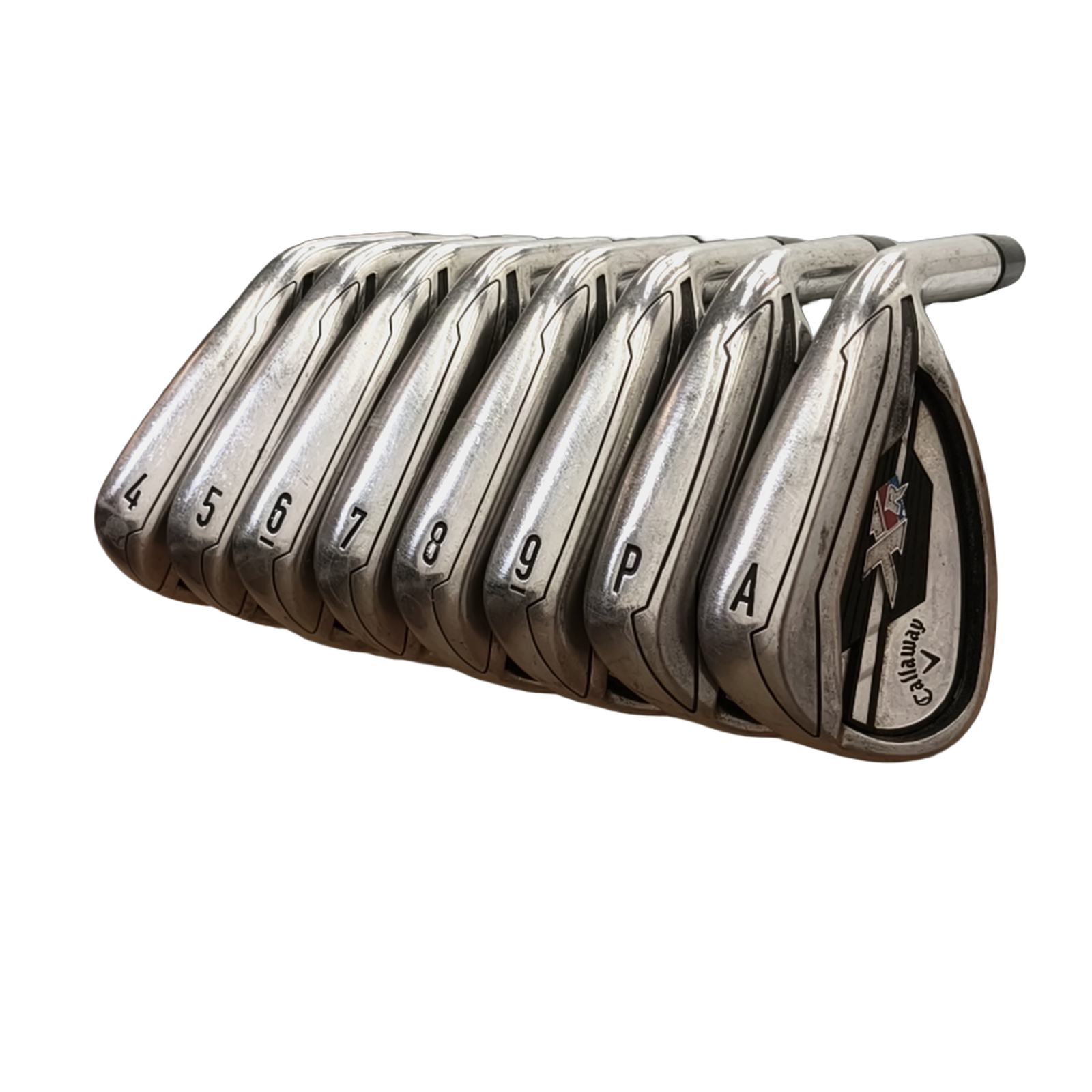 Callaway XR Jernsæt / 4-PW+AW  / Flex Stiff / Stål [model:birefnet-general] [bg:handrolled]