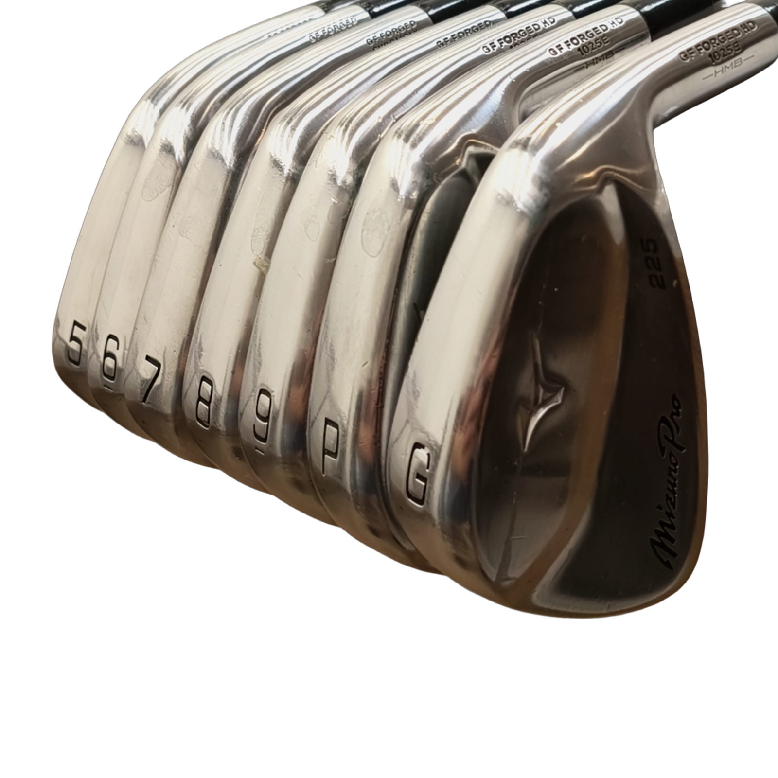 Mizuno Pro 225 Jernsæt / 5-PW+GW / Flex Stiff / Stål [model:birefnet-general] [bg:handrolled]