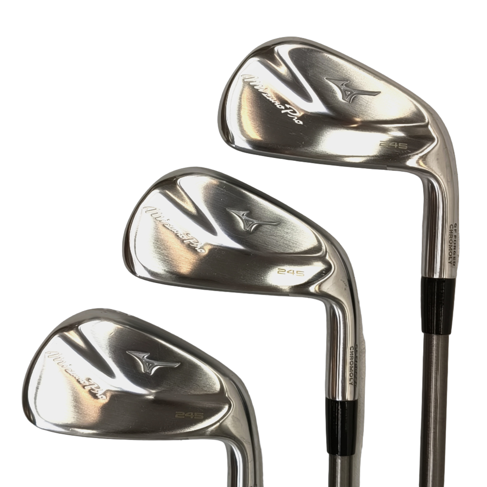 Mizuno Pro 245 iron set / 6-PW+GW / Flex Regular / SteelFiber [model:birefnet-general] [bg:handrolled]