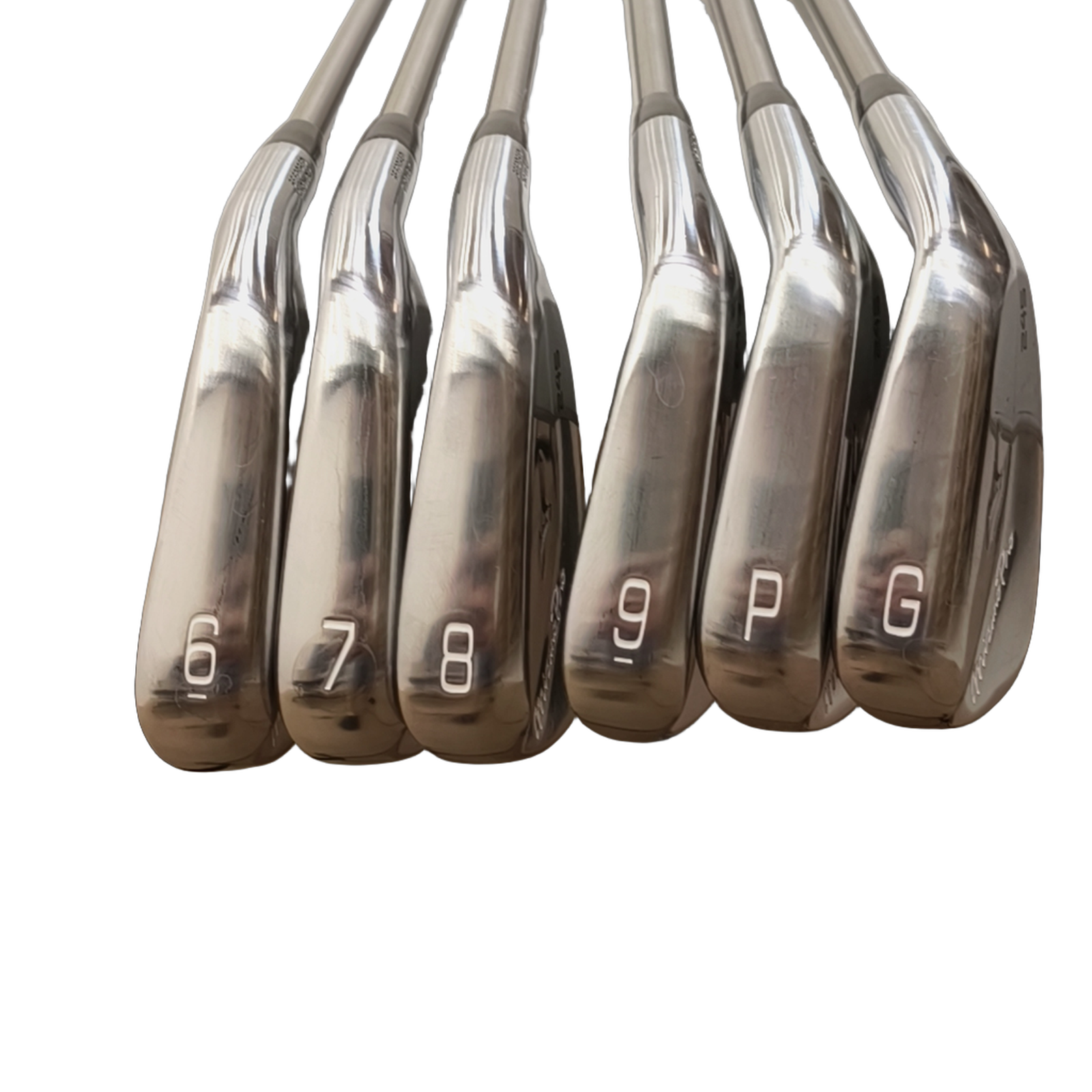Mizuno Pro 245 iron set / 6-PW+GW / Flex Regular / SteelFiber [model:birefnet-general] [bg:handrolled]