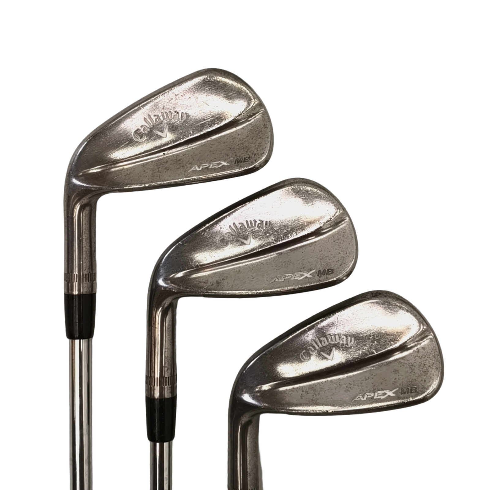 Venstre Callaway Apex MB 2018 Jernsæt / 4-PW / Flex Stiff / Stål [model:birefnet-general] [bg:handrolled]