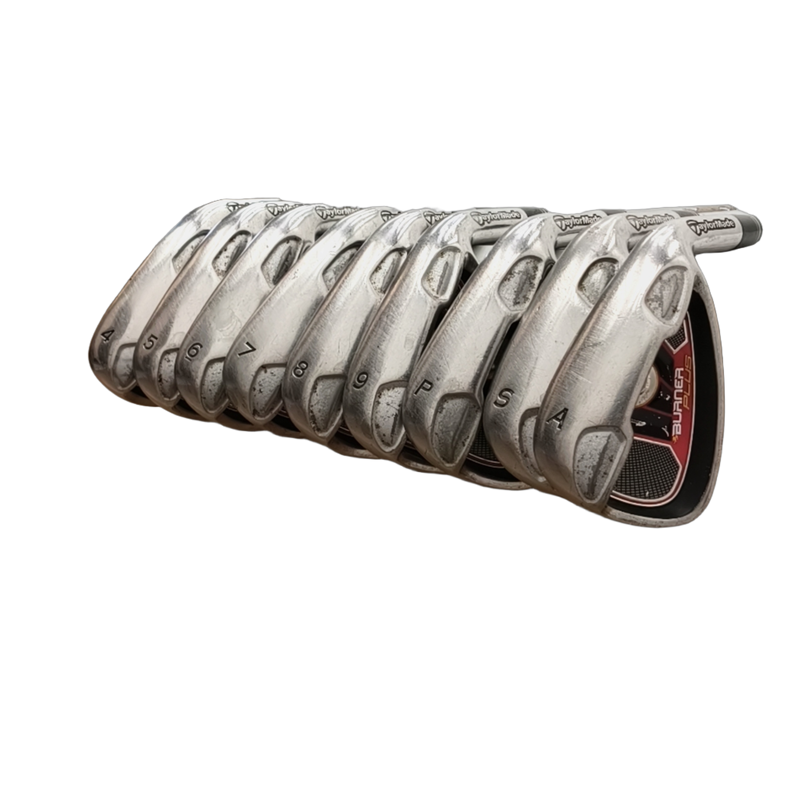 TaylorMade Burner+ Jernsæt / 4-PW+AW+SW / Flex Uniflex / Stål [model:birefnet-general] [bg:handrolled]