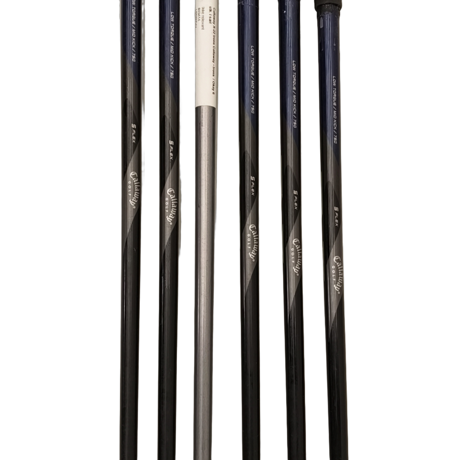 Callaway X22 Eisenset / 5-PW / Flex Stiff / Graphit [model:birefnet-general] [bg:handrolled]