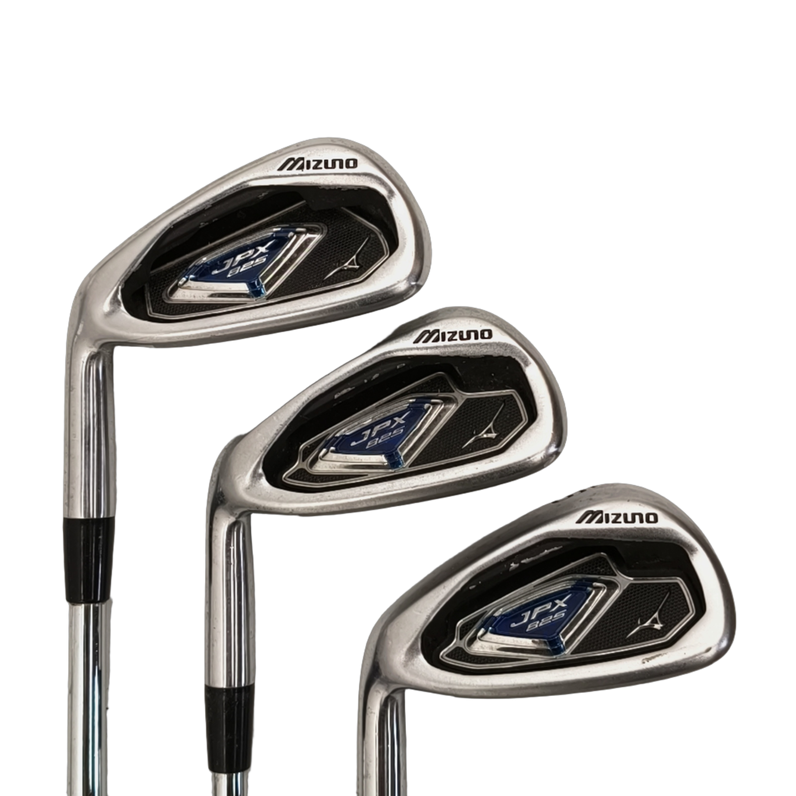 Left Mizuno JPX 825 Iron Set / 4-PW / Flex Regular / Steel [model:birefnet-general] [bg:handrolled]
