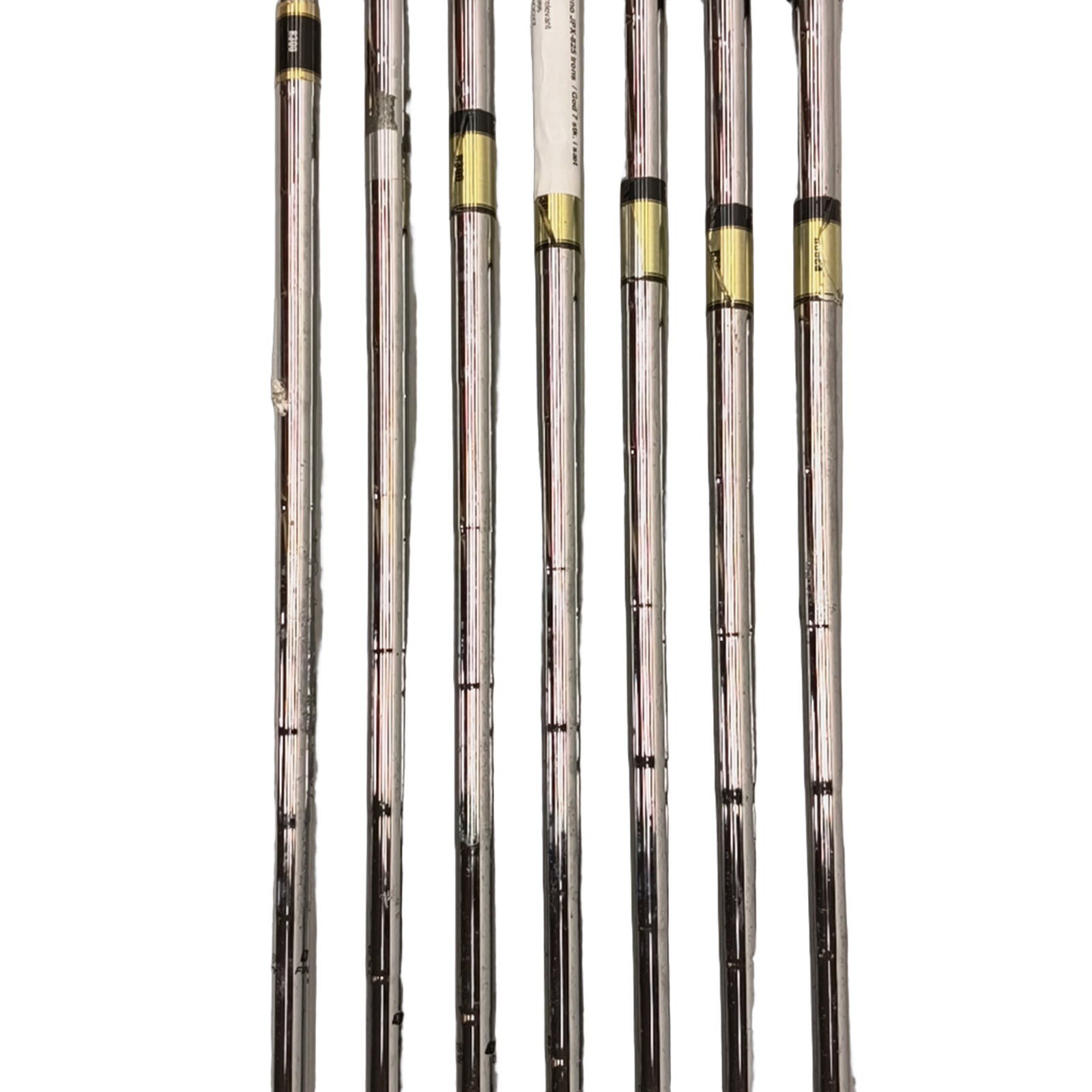Left Mizuno JPX 825 Iron Set / 4-PW / Flex Regular / Steel [model:birefnet-general] [bg:handrolled]