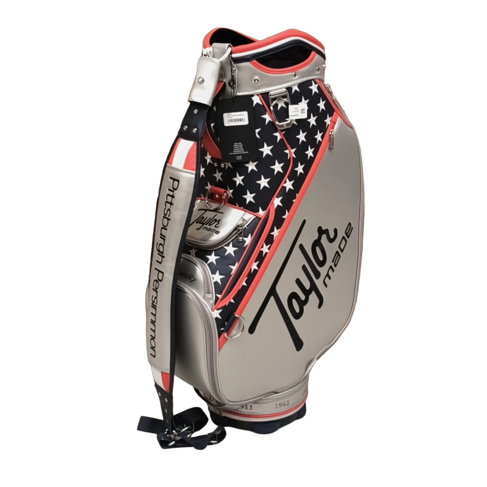 TaylorMade Summer Commemorative 2025 Staff Golf Bag / 6-Rum / Sølv [model:birefnet-general] [bg:handrolled]