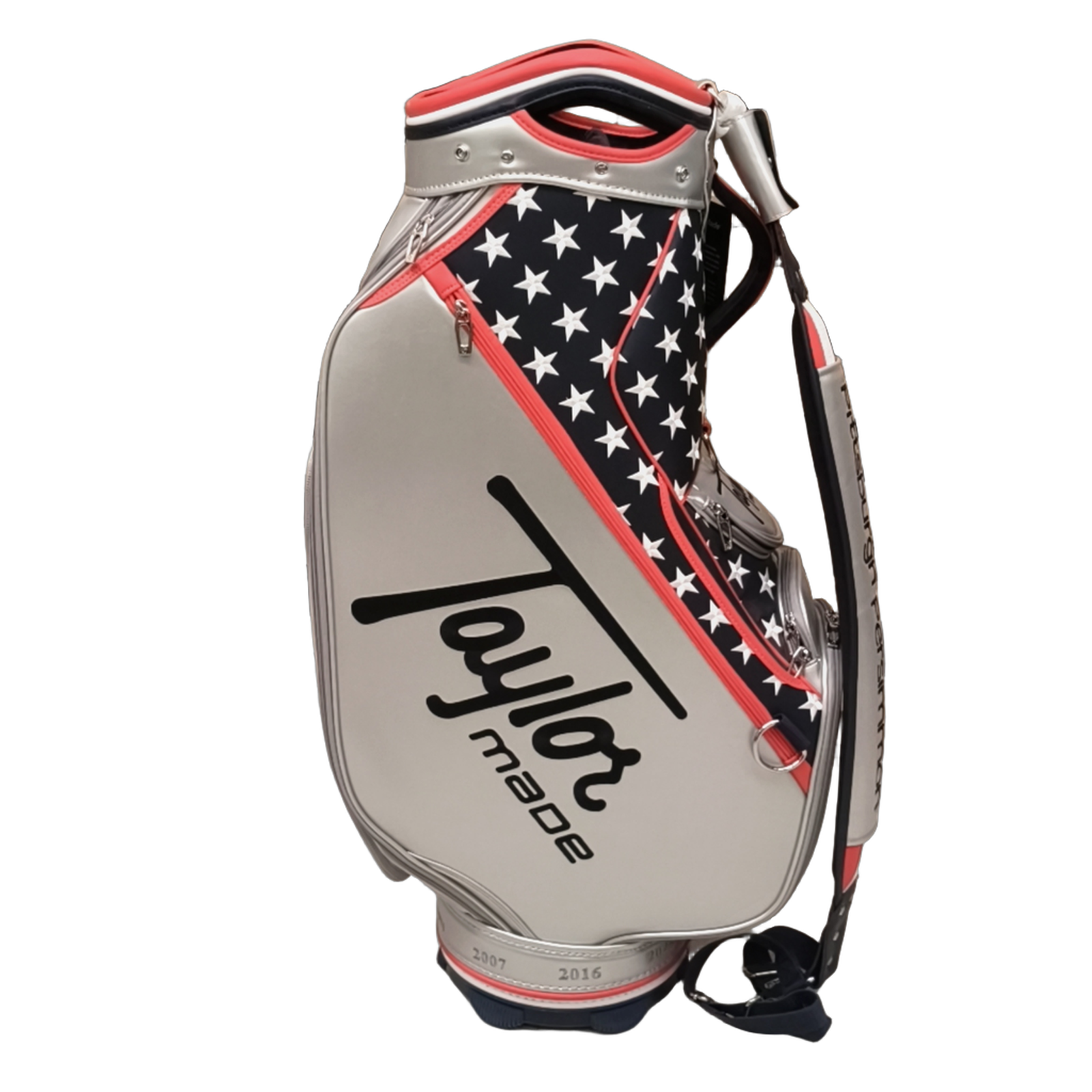 TaylorMade Summer Commemorative 2025 Staff Golf Bag / 6-Rum / Sølv [model:birefnet-general] [bg:handrolled]