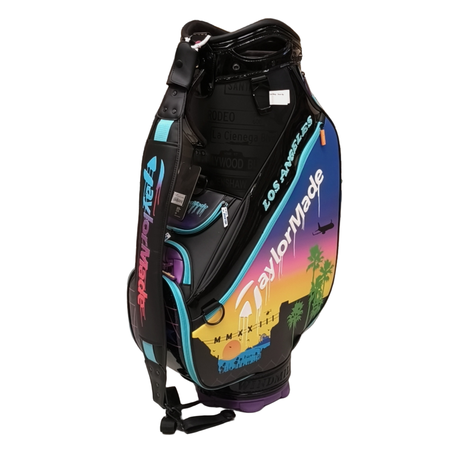 TaylorMade Los Angeles - Summer Commemorative 2023 Staff Golf Bag / 6-Rum / Sort [model:birefnet-general] [bg:handrolled]
