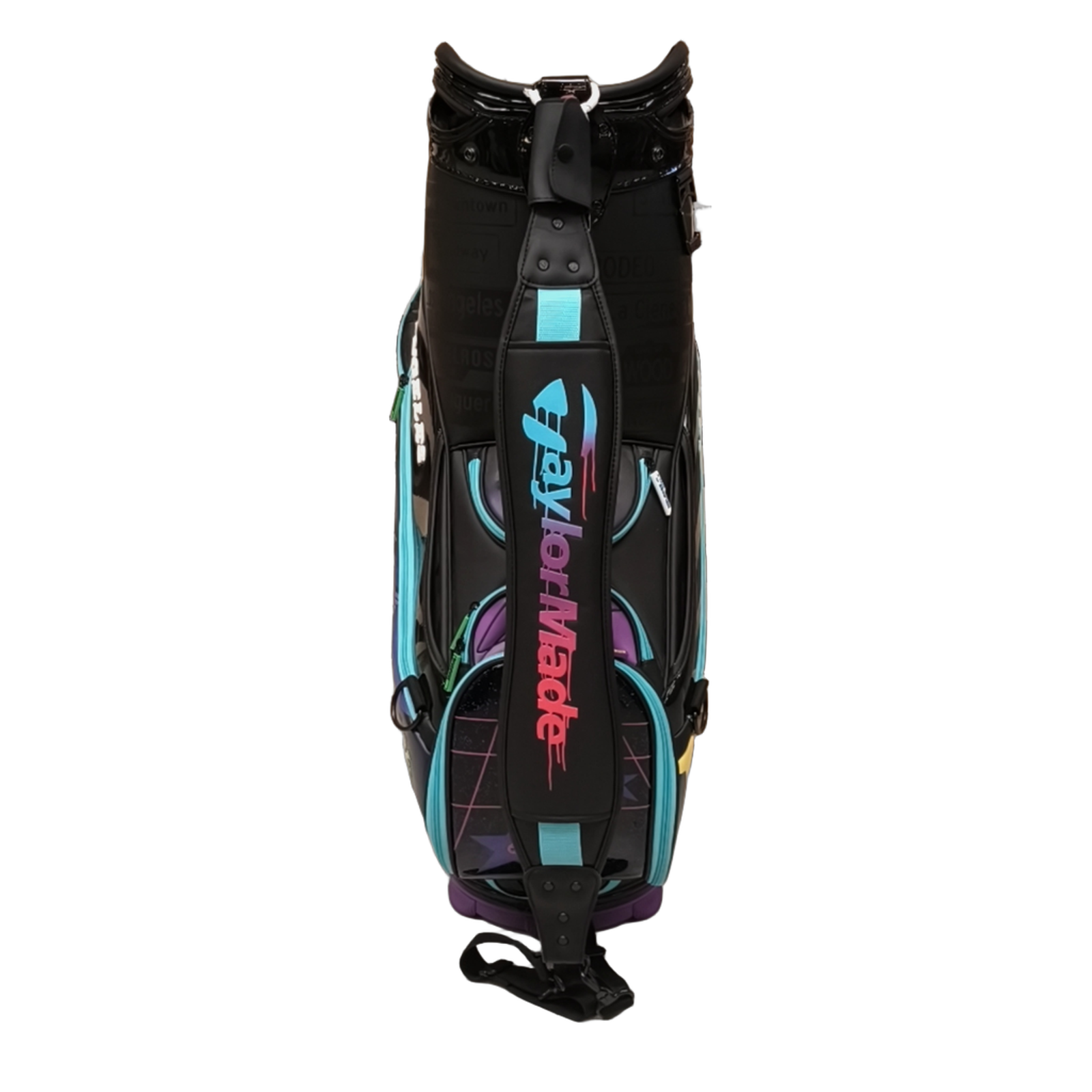 TaylorMade Los Angeles - Summer Commemorative 2023 Staff Golf Bag / 6-Rum / Sort [model:birefnet-general] [bg:handrolled]