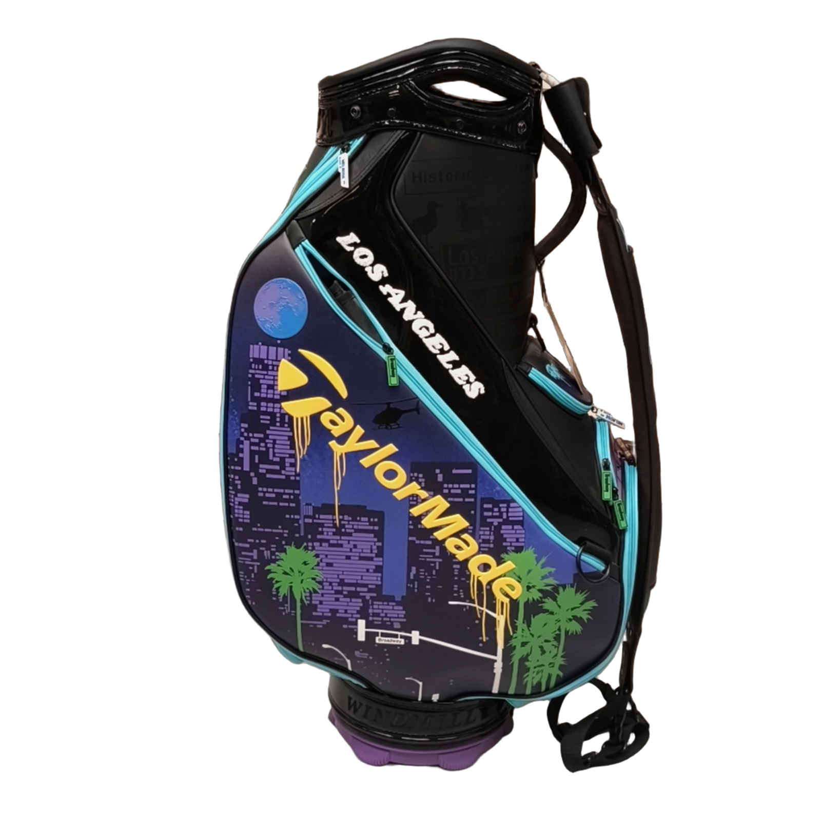 TaylorMade Los Angeles - Summer Commemorative 2023 Staff Golf Bag / 6-Rum / Sort [model:birefnet-general] [bg:handrolled]