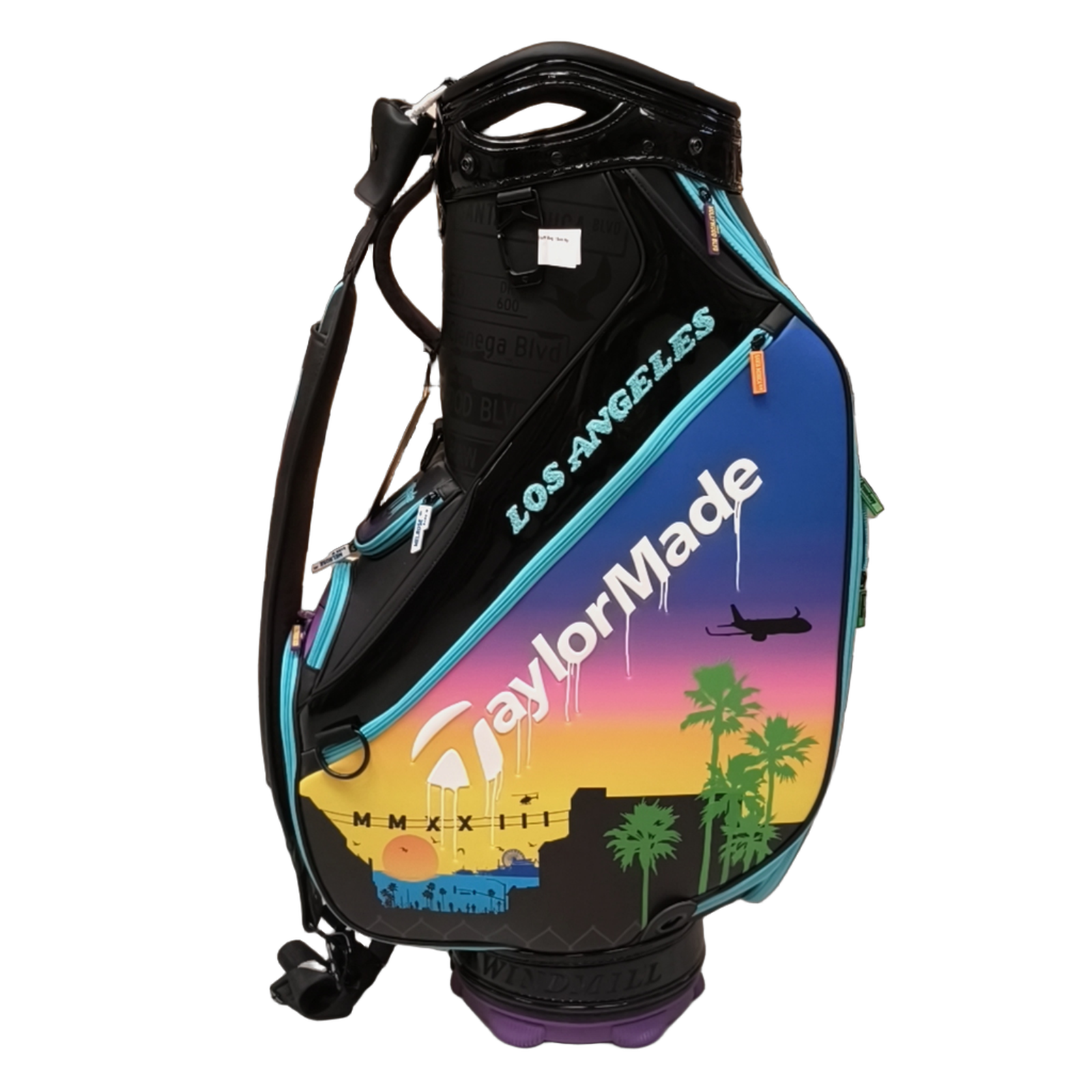 TaylorMade Los Angeles - Summer Commemorative 2023 Staff Golf Bag / 6-Rum / Sort [model:birefnet-general] [bg:handrolled]