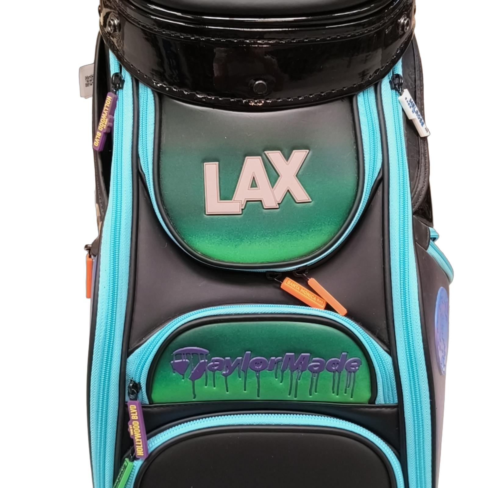 TaylorMade Los Angeles - Summer Commemorative 2023 Staff Golf Bag / 6-Rum / Sort [model:birefnet-general] [bg:handrolled]
