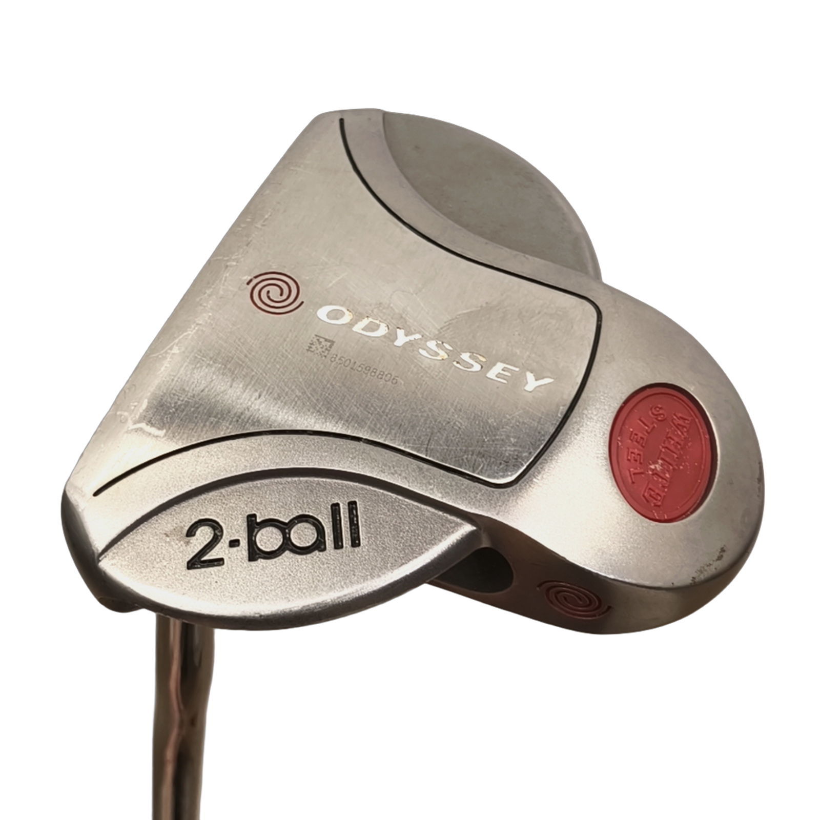 Vänster Odyssey White Steel 2-Ball Putter / 35" [model:birefnet-general] [bg:handrolled]