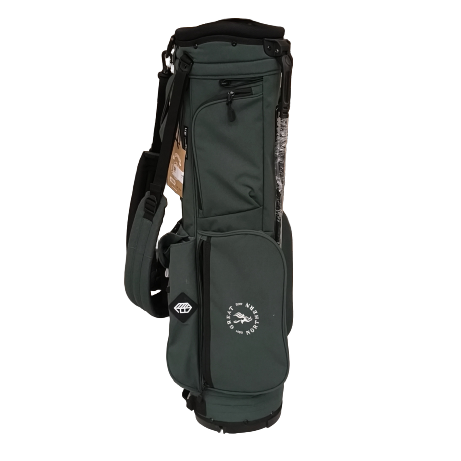 Jones Rover Golf Bag / 3-Rum / Grøn [model:birefnet-general] [bg:handrolled]