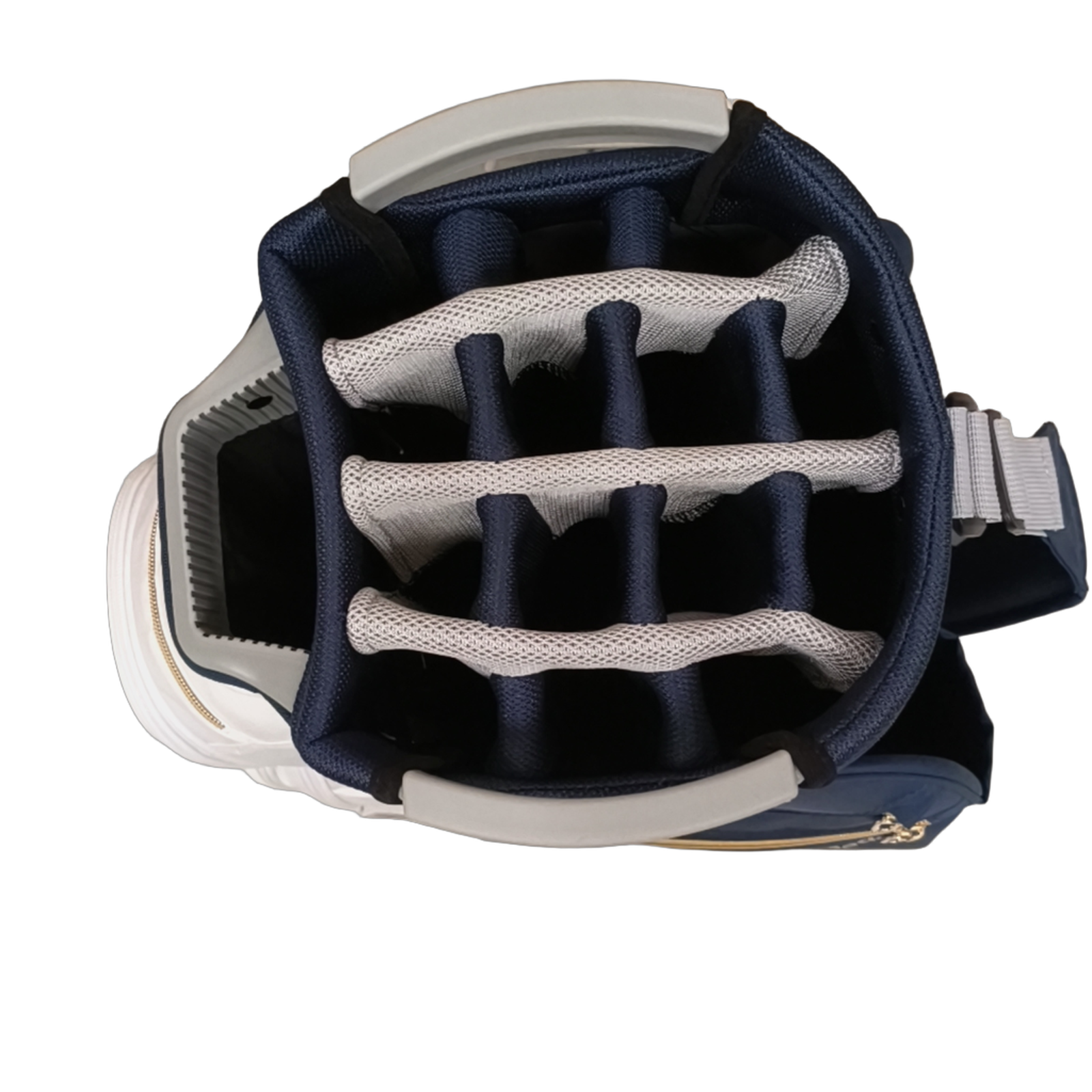 TaylorMade Kalea Gold Golf Bag / 14-Rum / Navy [model:birefnet-general] [bg:handrolled]