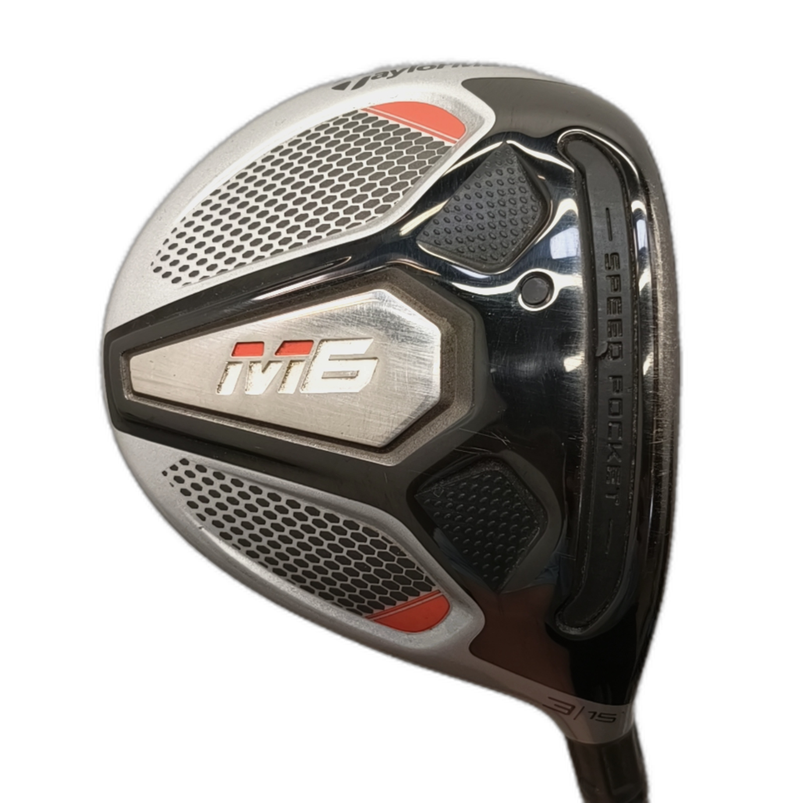 TaylorMade M6 Fairway Wood / Flex X-Stiff / #3/15 [model:silueta] [bg:handrolled]