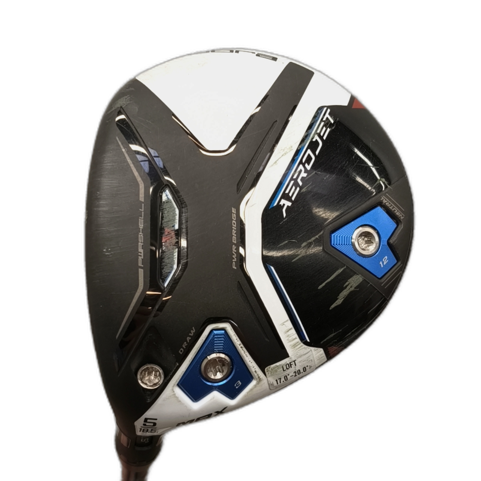 Venstre Cobra AeroJet Max Fairway Wood / Flex A-flex / #5/18.5 [model:silueta] [bg:handrolled]