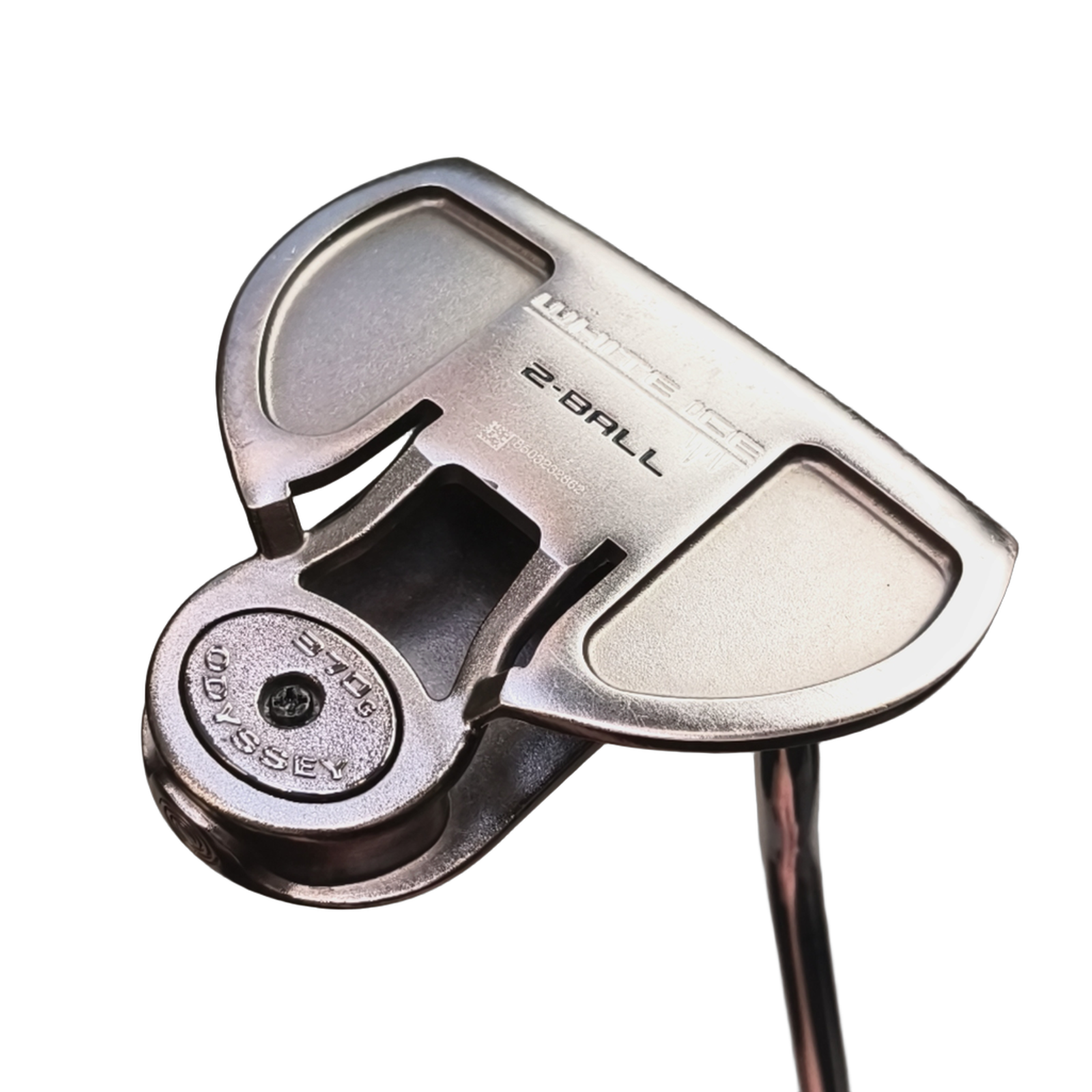 Odyssey White Ice 2-ball Putter / 35" [model:birefnet-general] [bg:handrolled]