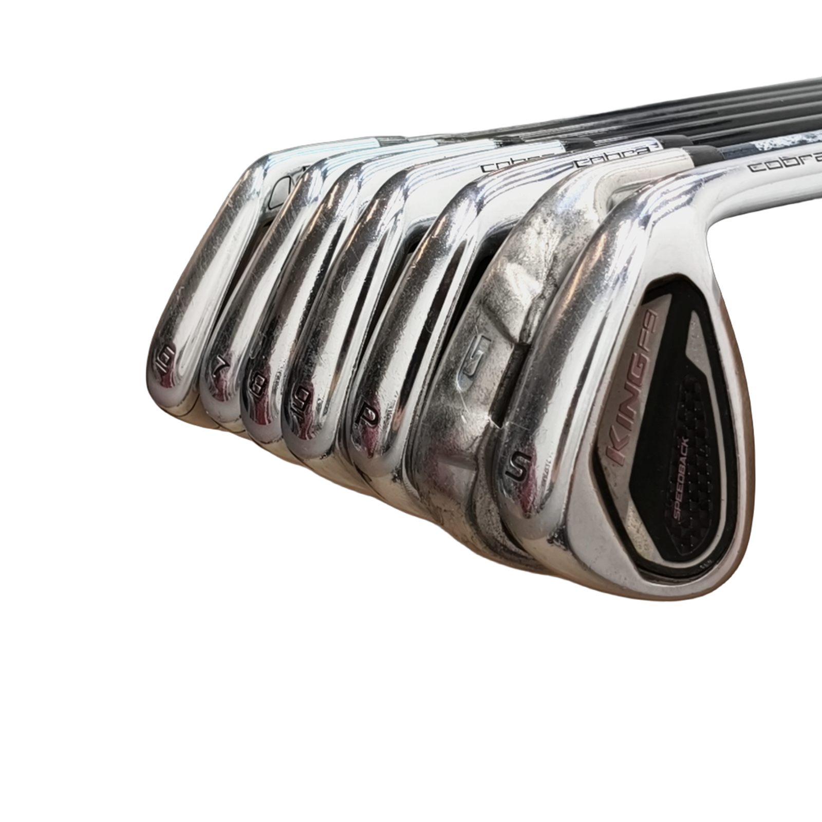 Cobra King F9 SpeedBack Jernsæt / 6-PW+GW+SW / Flex Ladies / Grafit [model:birefnet-general] [bg:handrolled]