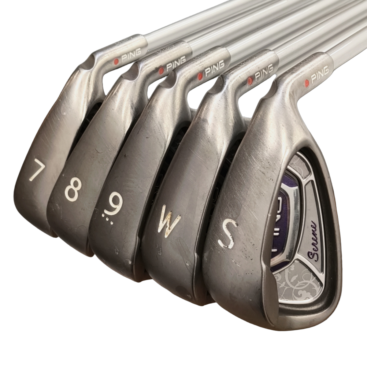 PING Serene Jernsæt / 7-PW+SW / Flex Ladies / Grafit [model:birefnet-general] [bg:handrolled]