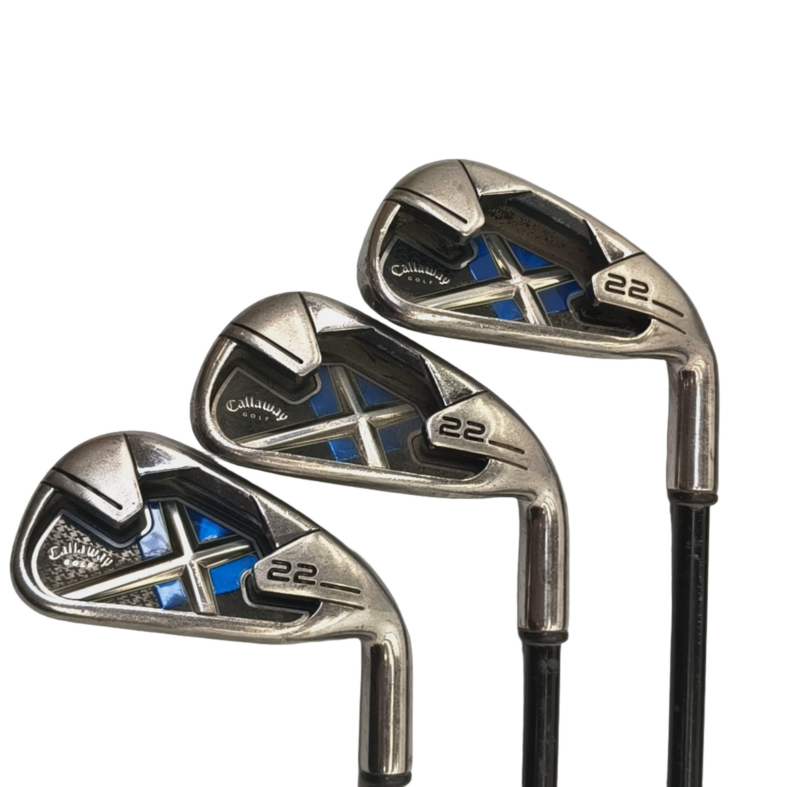 Callaway X-22 Iron Set / 5-PW+SW / Flex A-flex / Graphite [model:birefnet-general] [bg:handrolled]