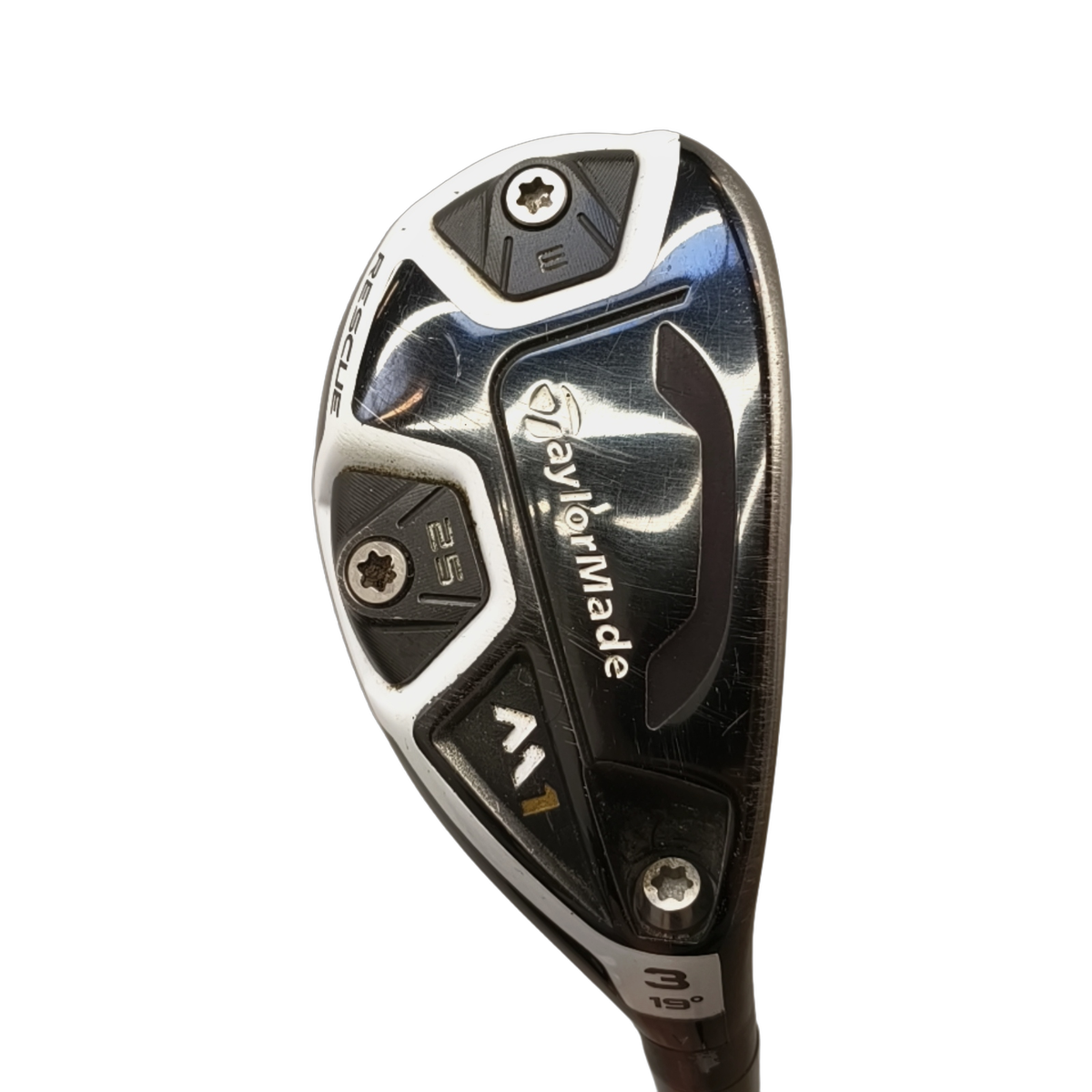 TaylorMade M1 Hybrid / Flex Stiff / #3/19 [model:birefnet-general] [bg:handrolled]