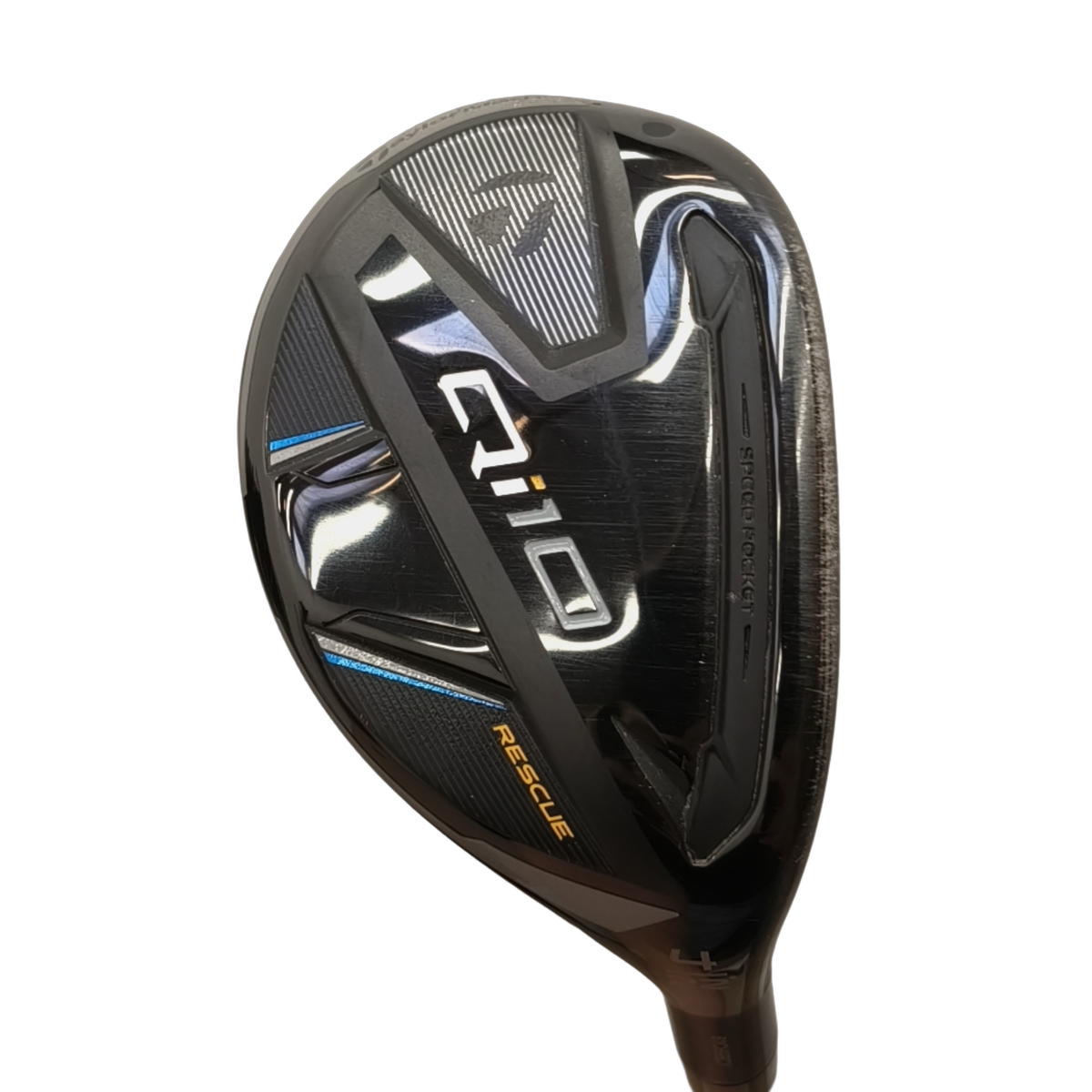 TaylorMade Qi10 Hybrid / Flex Stiff / #4/22 [model:birefnet-general] [bg:handrolled]