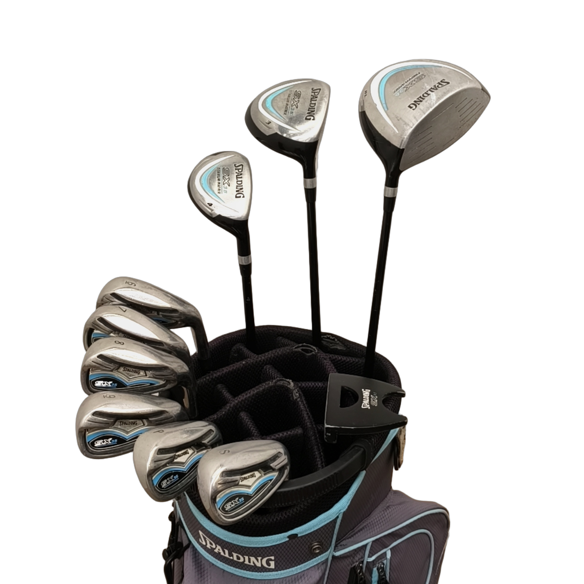 Spalding SX35 Komplet Sæt Med Bag / 6-PW+SW / Flex Ladies / Grafit [model:birefnet-general] [bg:handrolled]