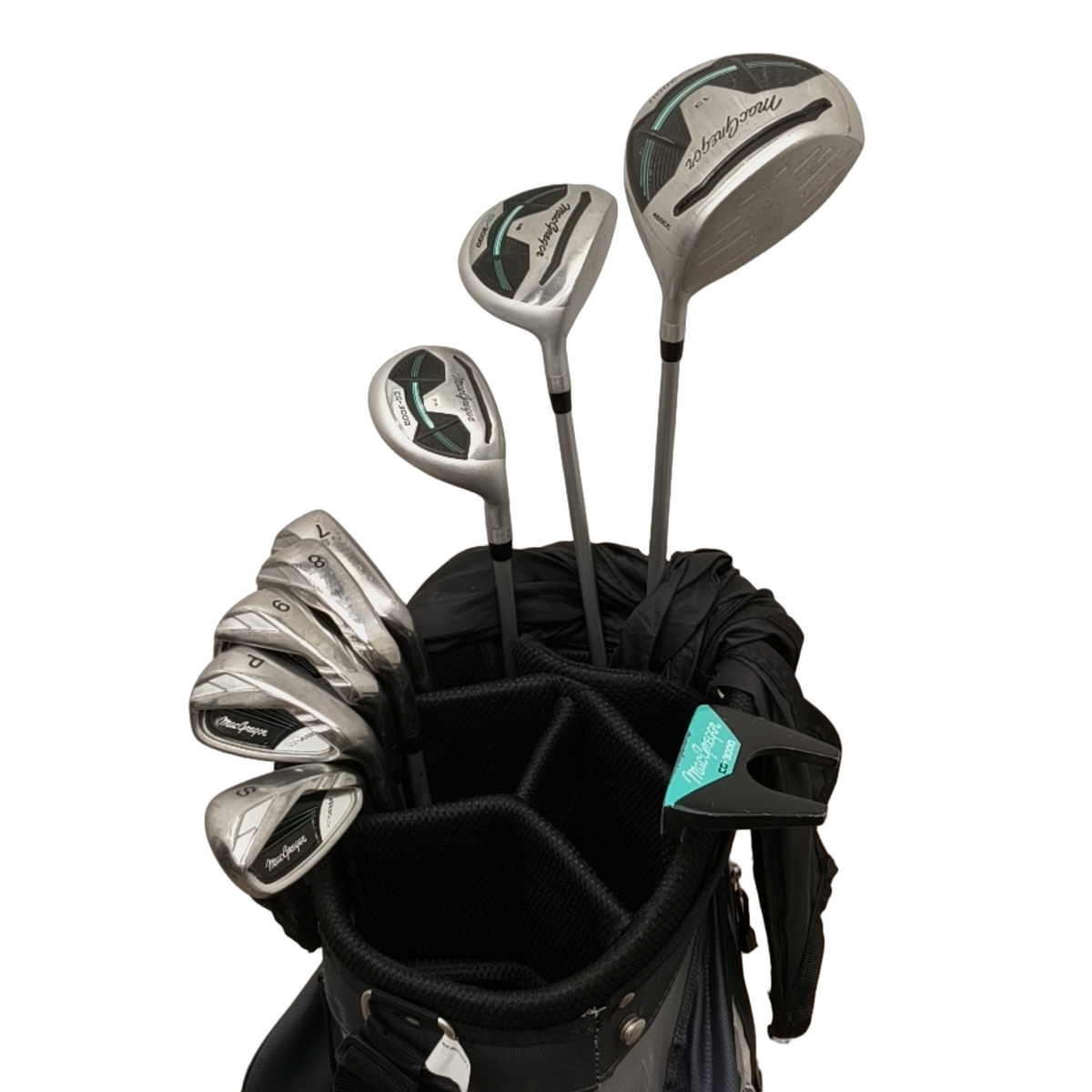 MacGregor CG 3000 Komplet Sæt Med Bag / 7-PW+SW / Flex Ladies / Grafit [model:birefnet-general] [bg:handrolled]