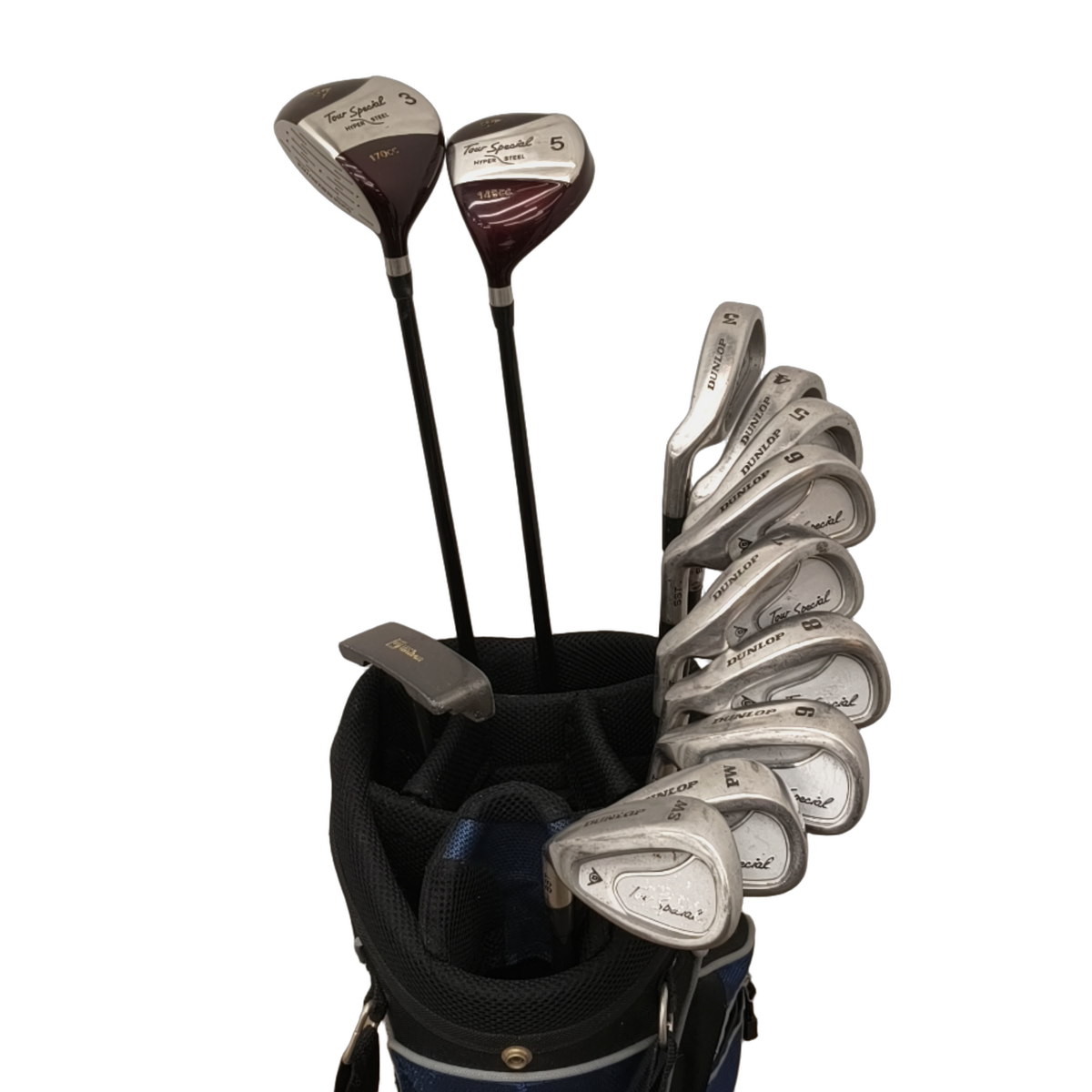 Venstre Dunlop Tour Special Komplet Sæt Med Bag / 3-PW+SW / Flex Regular / Grafit [model:birefnet-general] [bg:handrolled]
