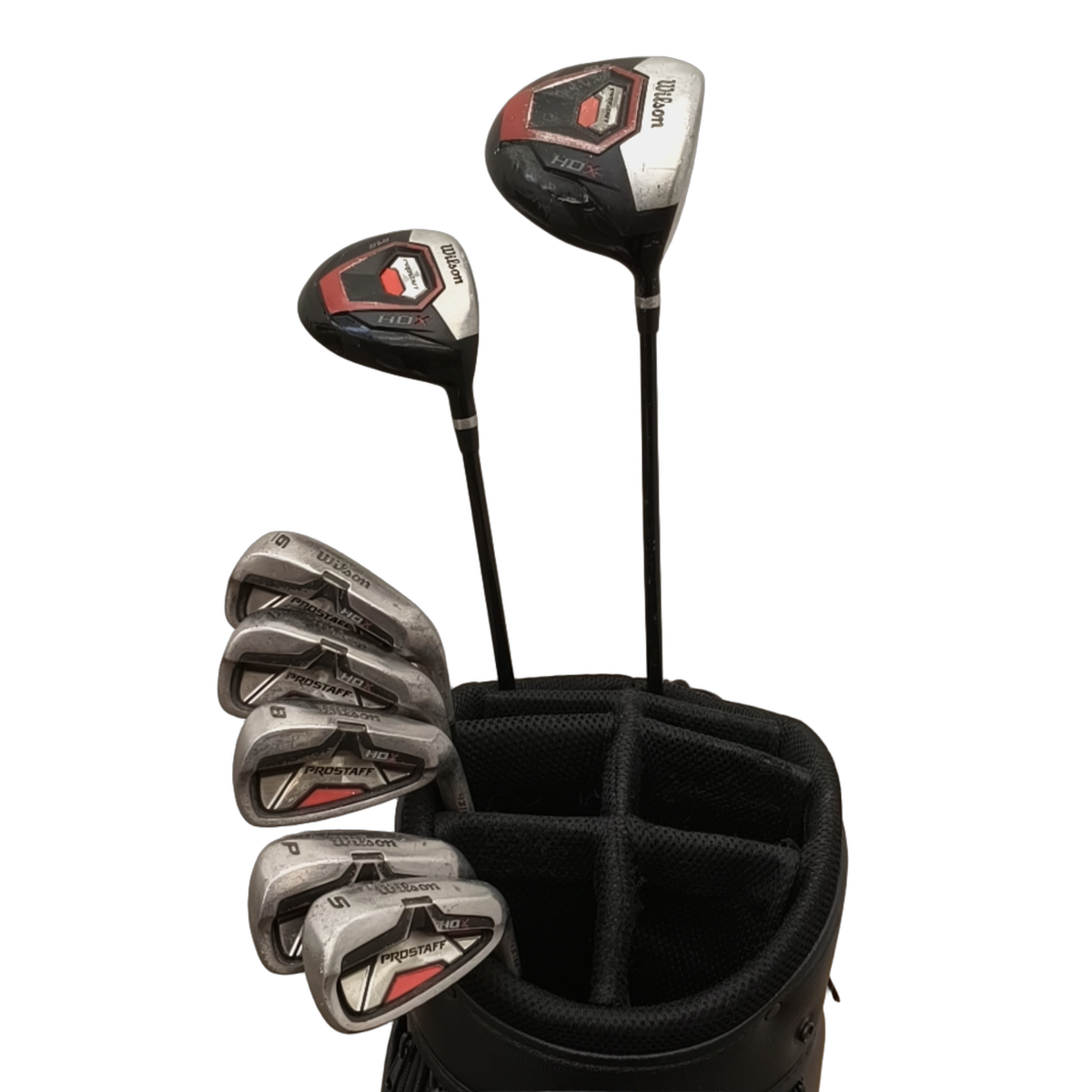 Wilson Prostaff HDX Komplet Sæt Uden Bag / 6-8i+PW+SW / Flex Regular / Stål [model:birefnet-general] [bg:handrolled]
