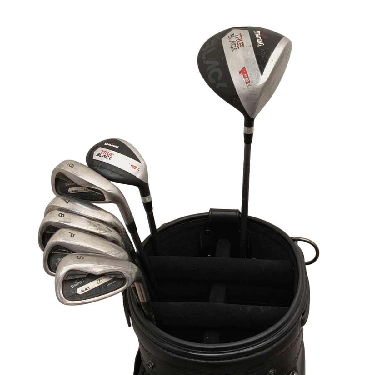 Spalding True Black Komplet Sæt Uden Bag / 6-8+PW+SW / Flex Regular / Grafit [model:birefnet-general] [bg:handrolled]