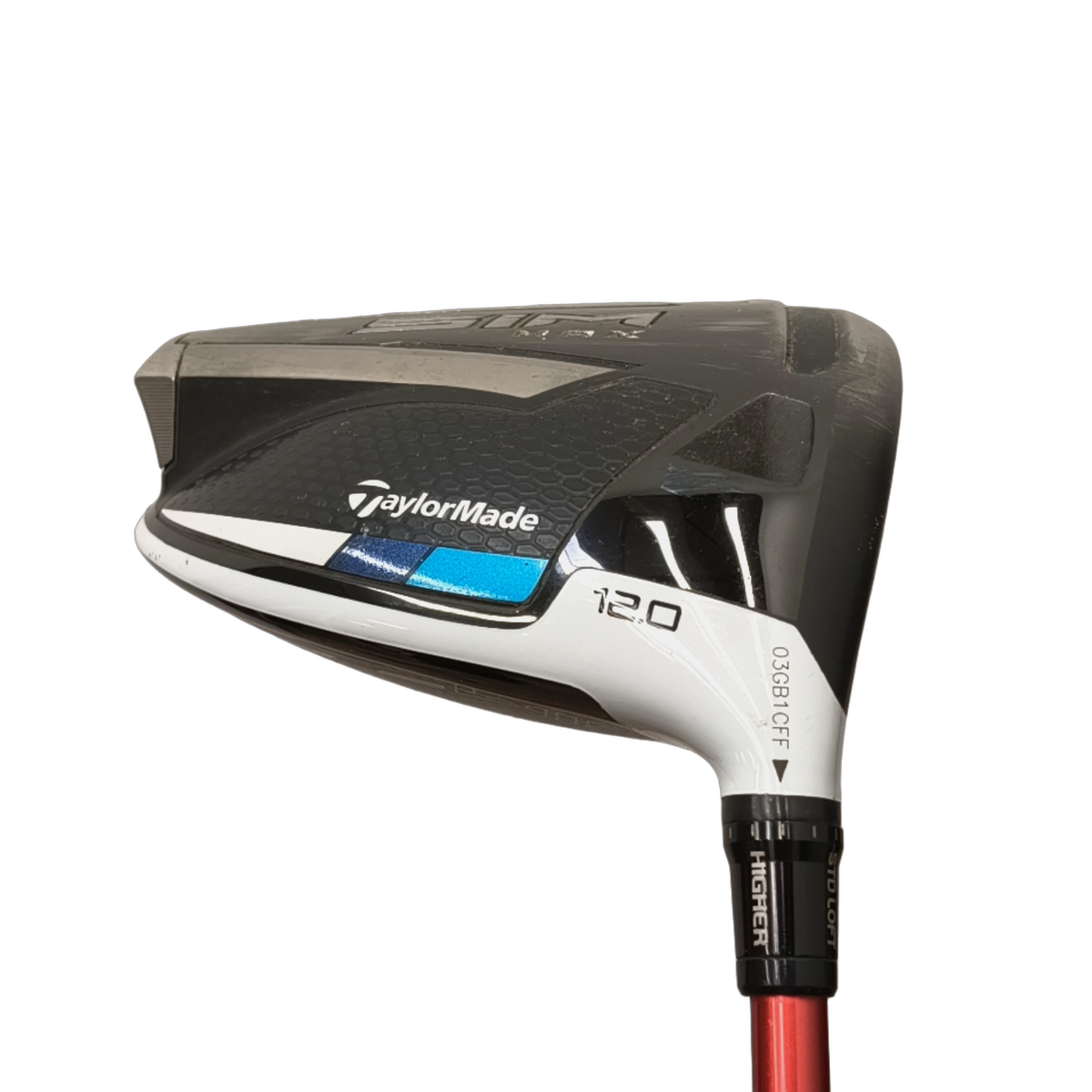 TaylorMade SIM Max Driver / Flex A-flex / Loft 12 [model:birefnet-general] [bg:handrolled]