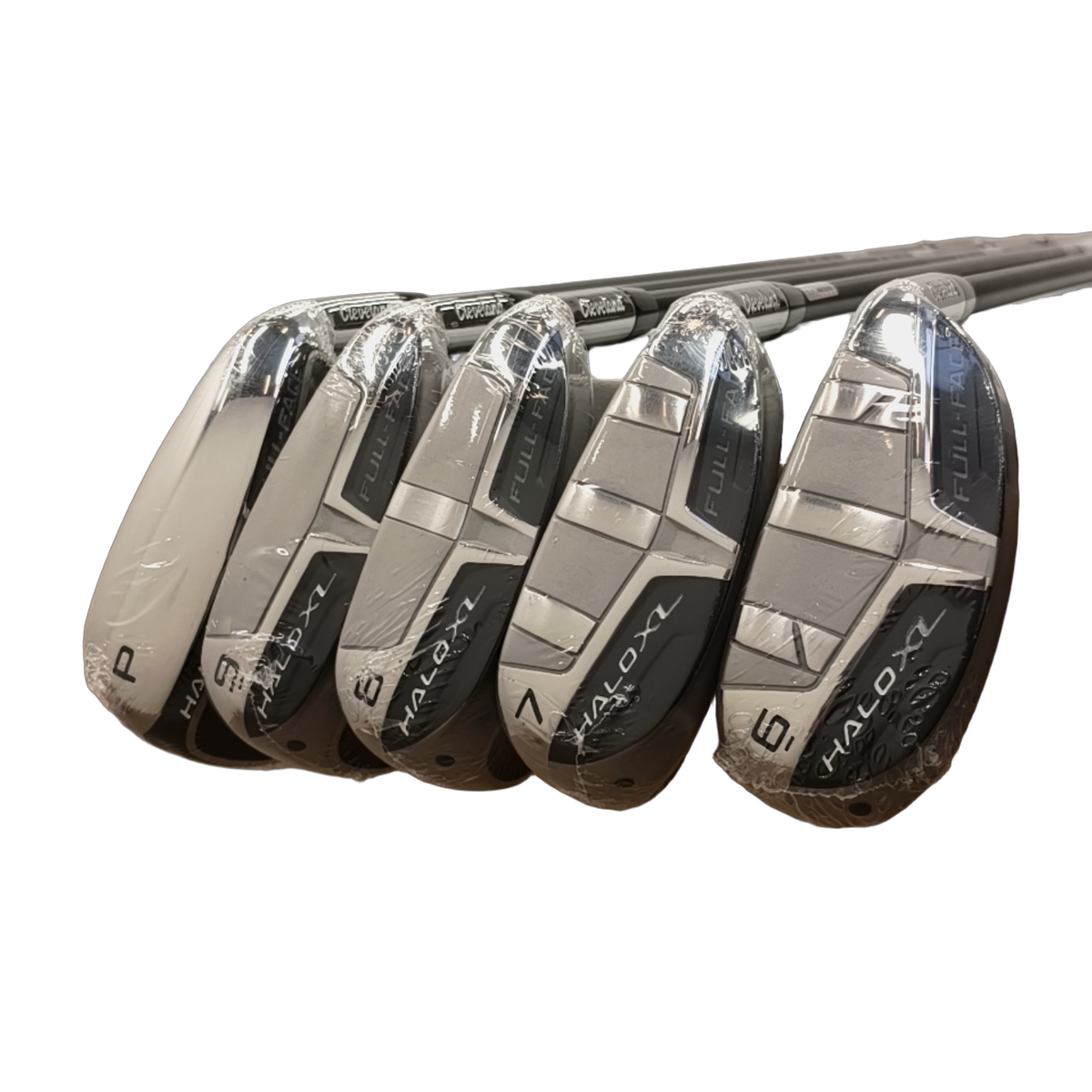Cleveland Halo XL Full-Face Jernsæt / 6-PW / Flex Regular / Grafit [model:birefnet-general] [bg:handrolled]