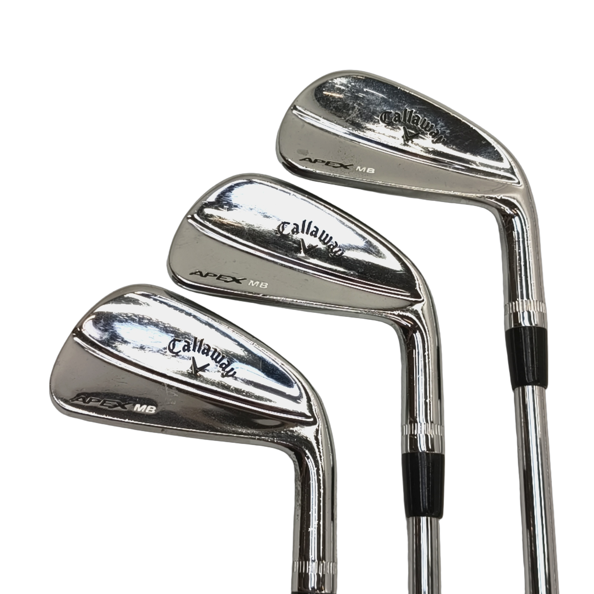 Callaway Apex MB 2018 Jernsæt / 3-PW+AW / Flex X-Stiff / Stål [model:birefnet-general] [bg:handrolled]