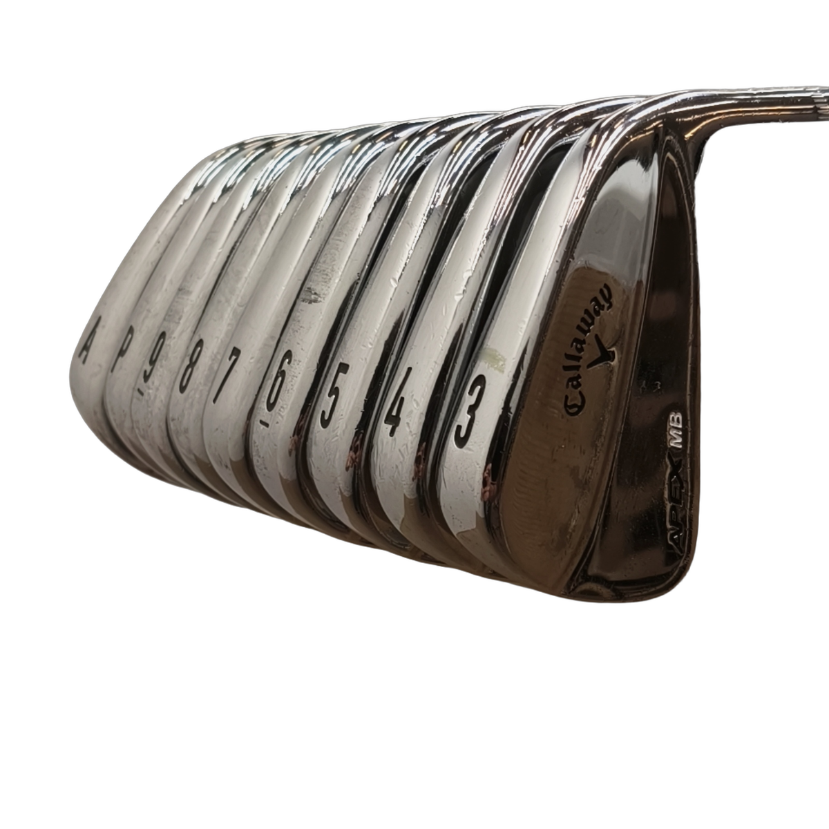 Callaway Apex MB 2018 Jernsæt / 3-PW+AW / Flex X-Stiff / Stål [model:birefnet-general] [bg:handrolled]