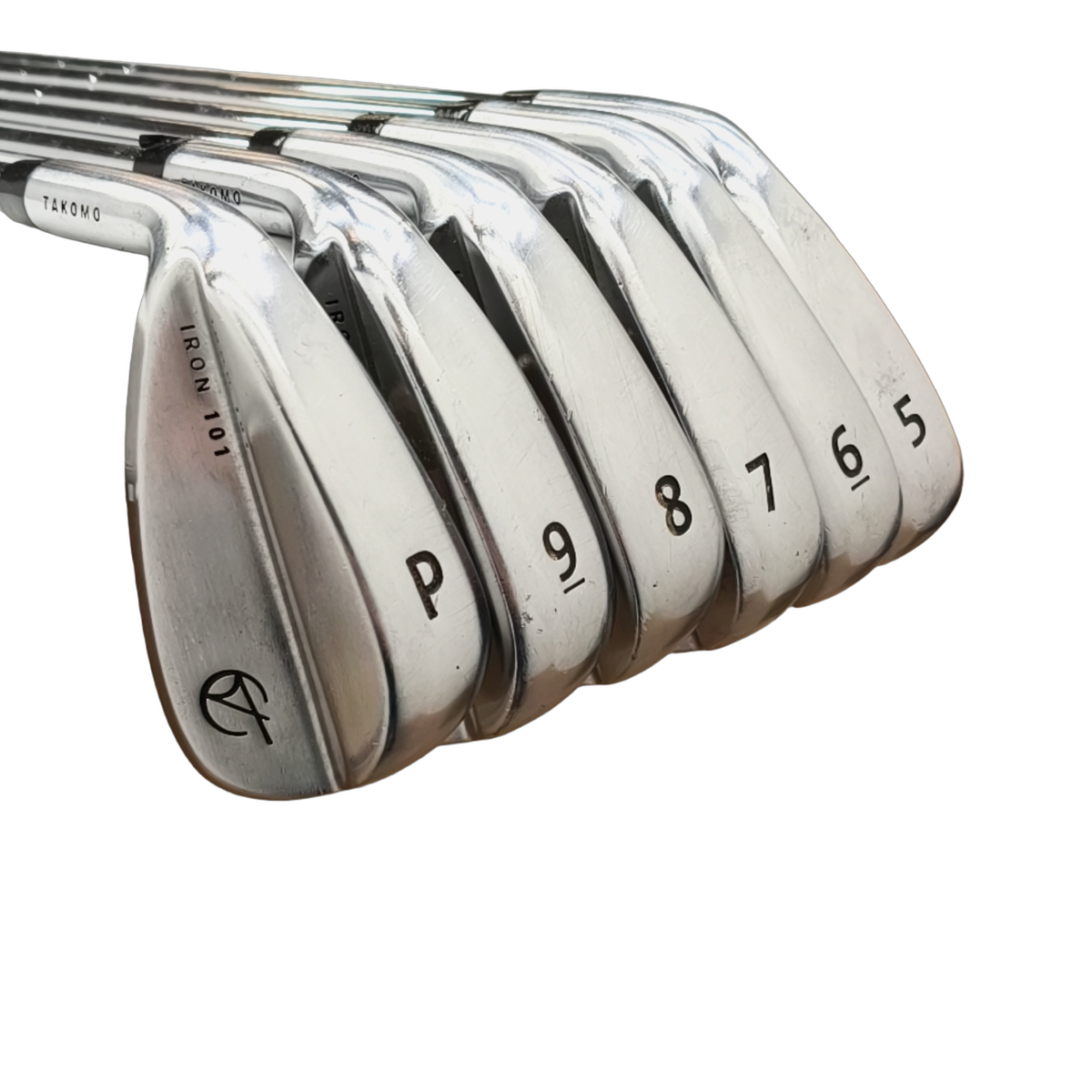 Left Takomo 101 Iron Set / 5-PW / Flex X-Stiff / Steel [model:birefnet-general] [bg:handrolled]