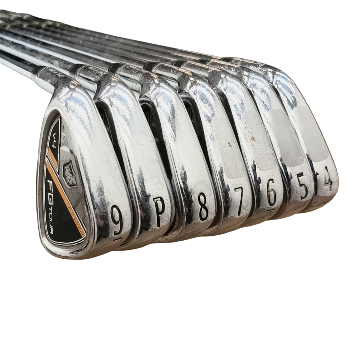 Venstre Wilson Staff FG Tour V4 Jernsæt / 4-PW / Flex Stiff / Stål [model:birefnet-general] [bg:handrolled]