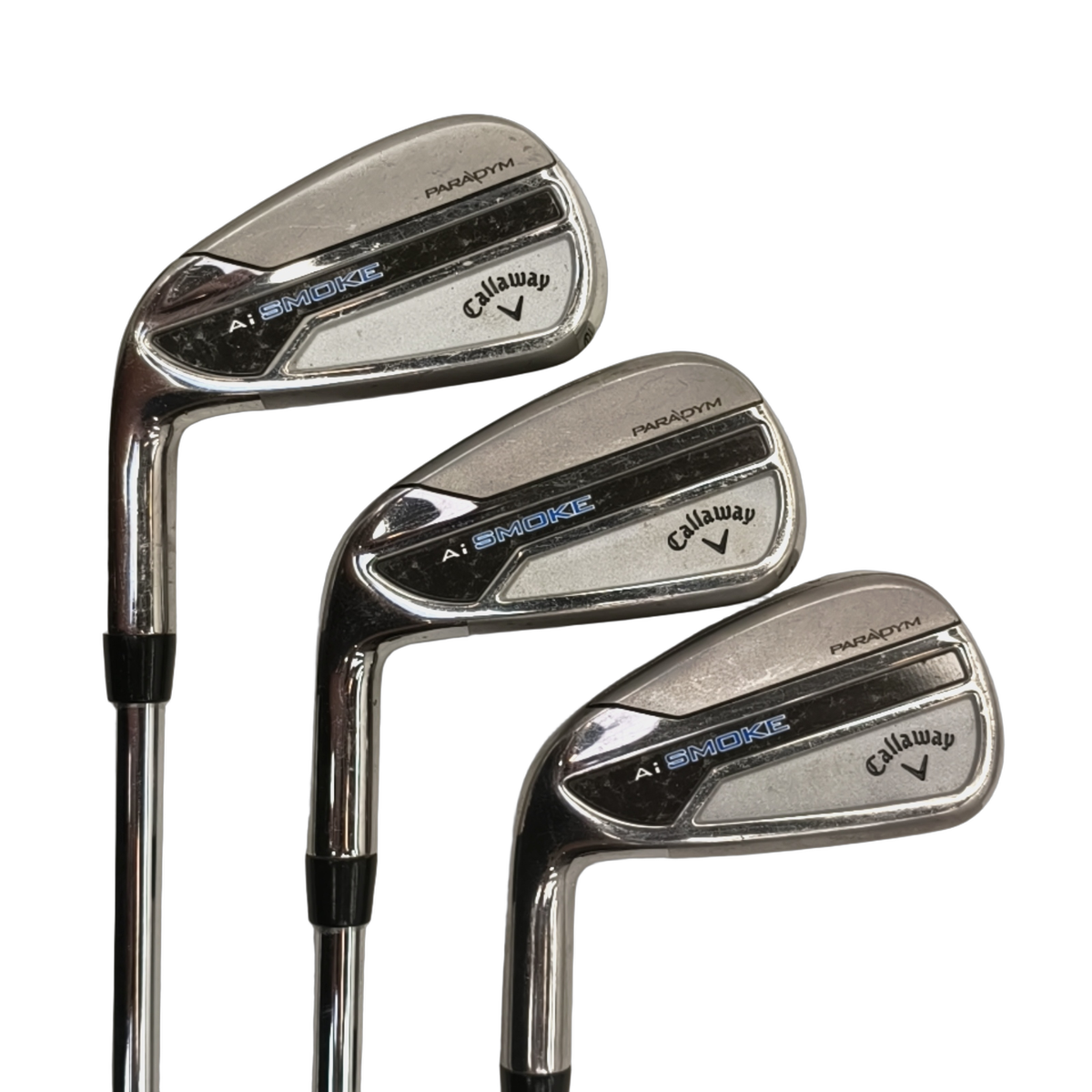 Venstre Callaway Paradym AI Smoke Jernsæt / 5-PW+AW+GW / Flex Regular / Stål [model:birefnet-general] [bg:handrolled]