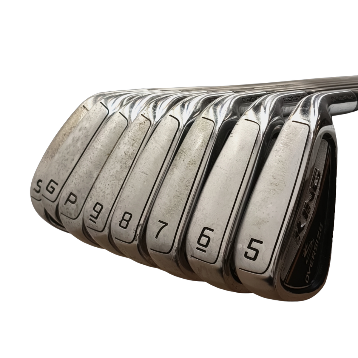 Cobra Oversize Jernsæt / 5-PW+GW+SW / Flex A-flex / Grafit [model:birefnet-general] [bg:handrolled]