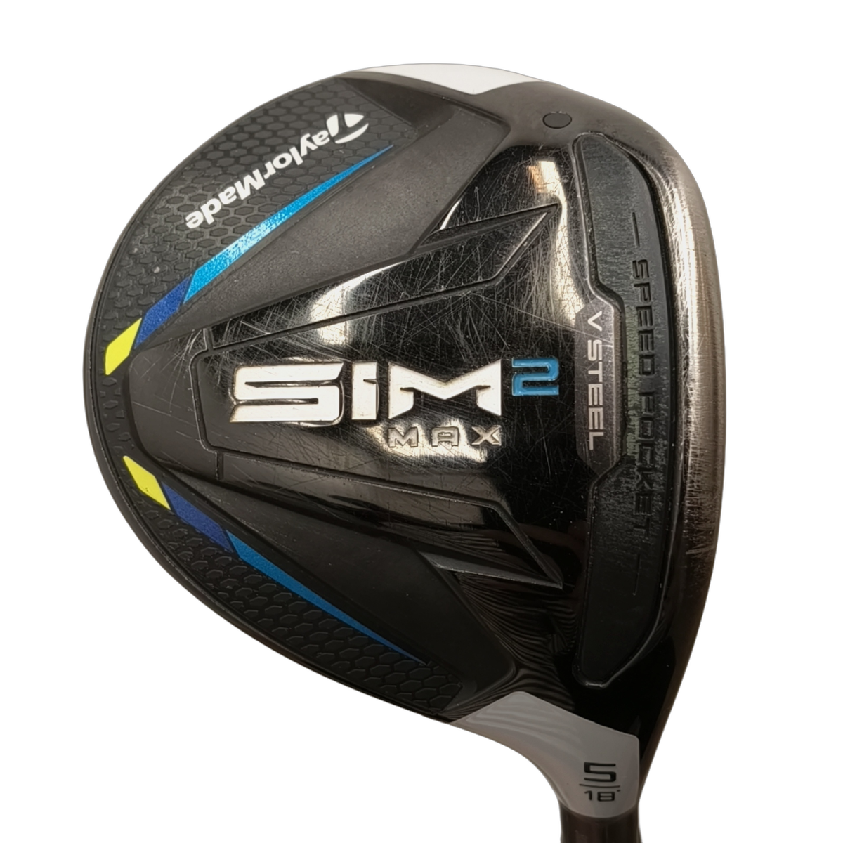 TaylorMade Sim 2 Max Fairway Wood / Flex Stiff / #5/18 [model:birefnet-general] [bg:handrolled]