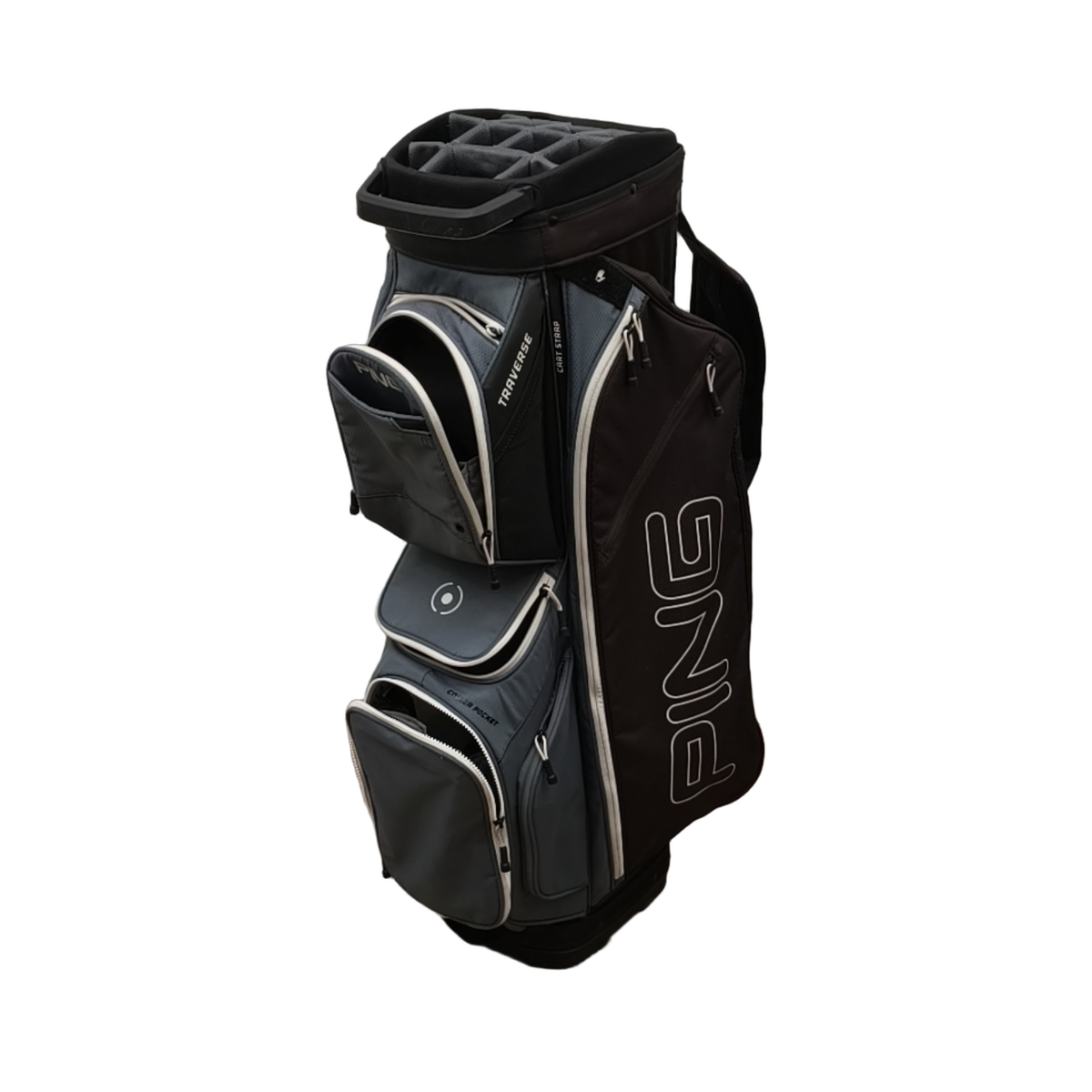PING Traverse Golf Bag / 14-Rum / Sort [model:birefnet-general] [bg:handrolled]