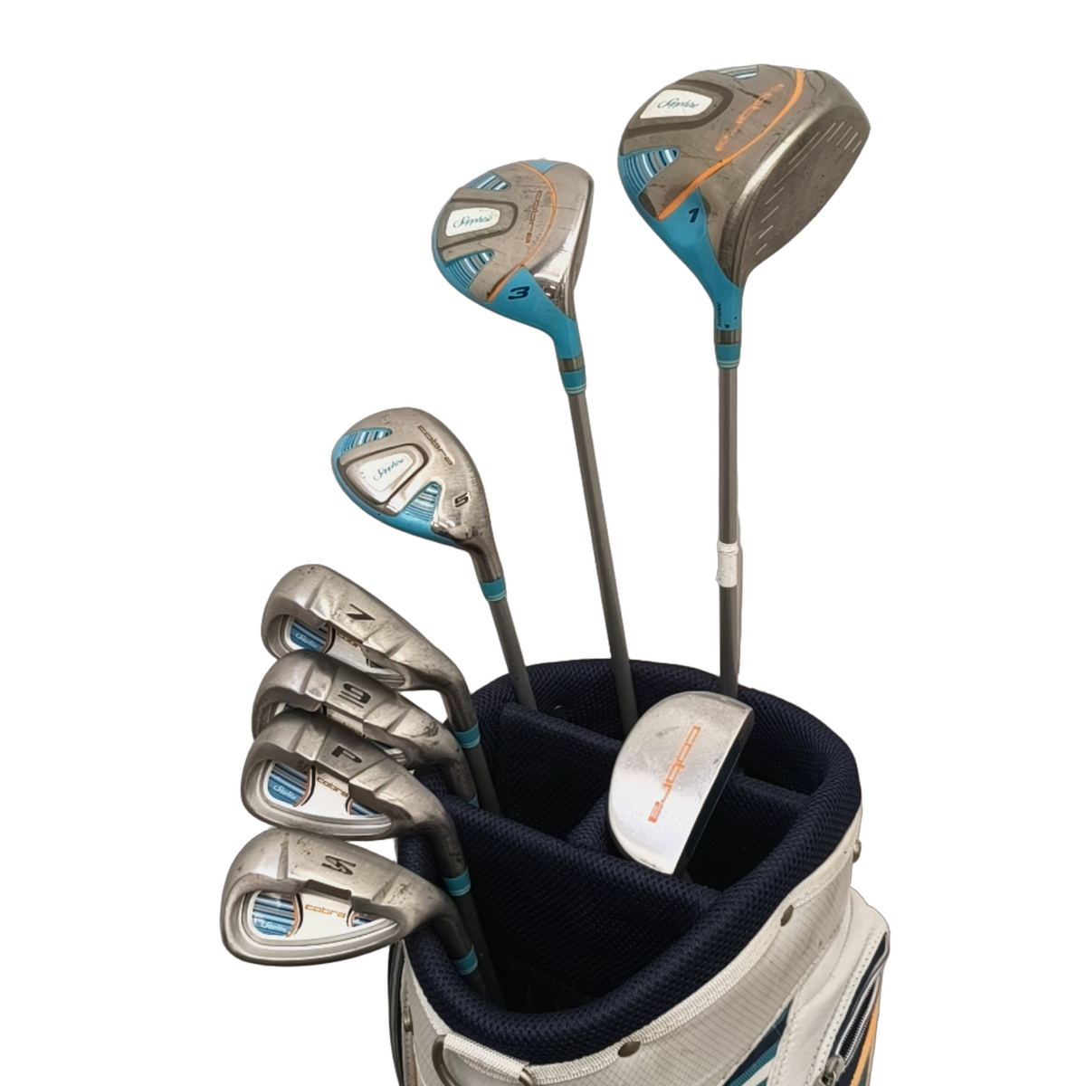 Cobra Saphiri Komplet Sæt Med Bag / 7+9+PW+SW / Flex Ladies / Grafit [model:birefnet-general] [bg:handrolled]