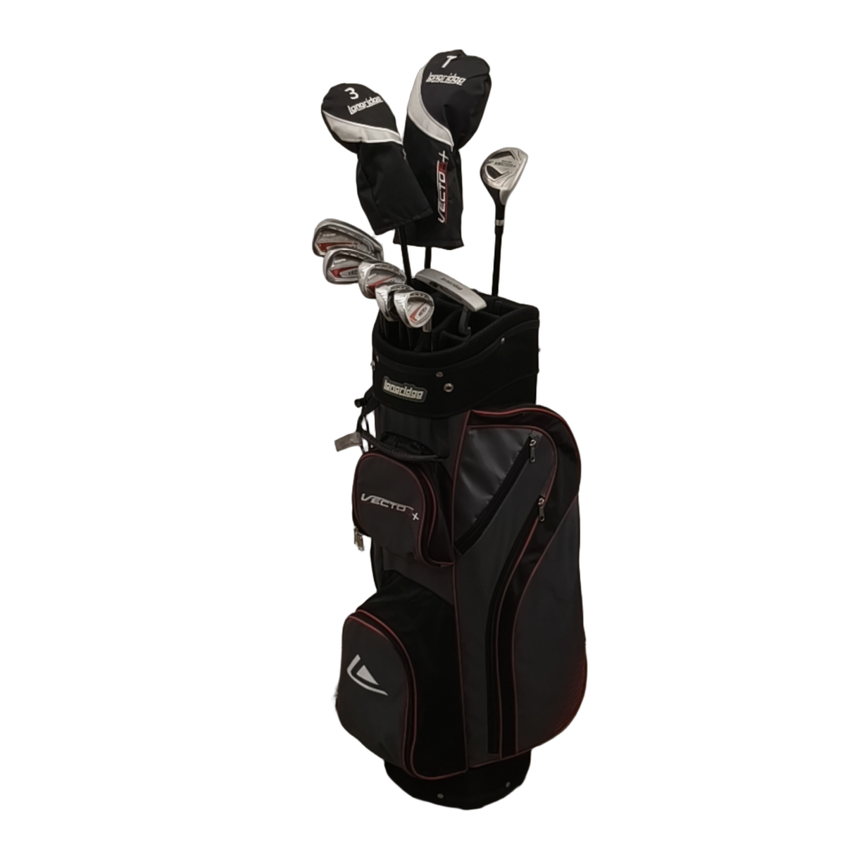Longridge Vector + Complete Set with Bag / 7-PW+SW / Flex Regular / Graphite [model:birefnet-general] [bg:handrolled]